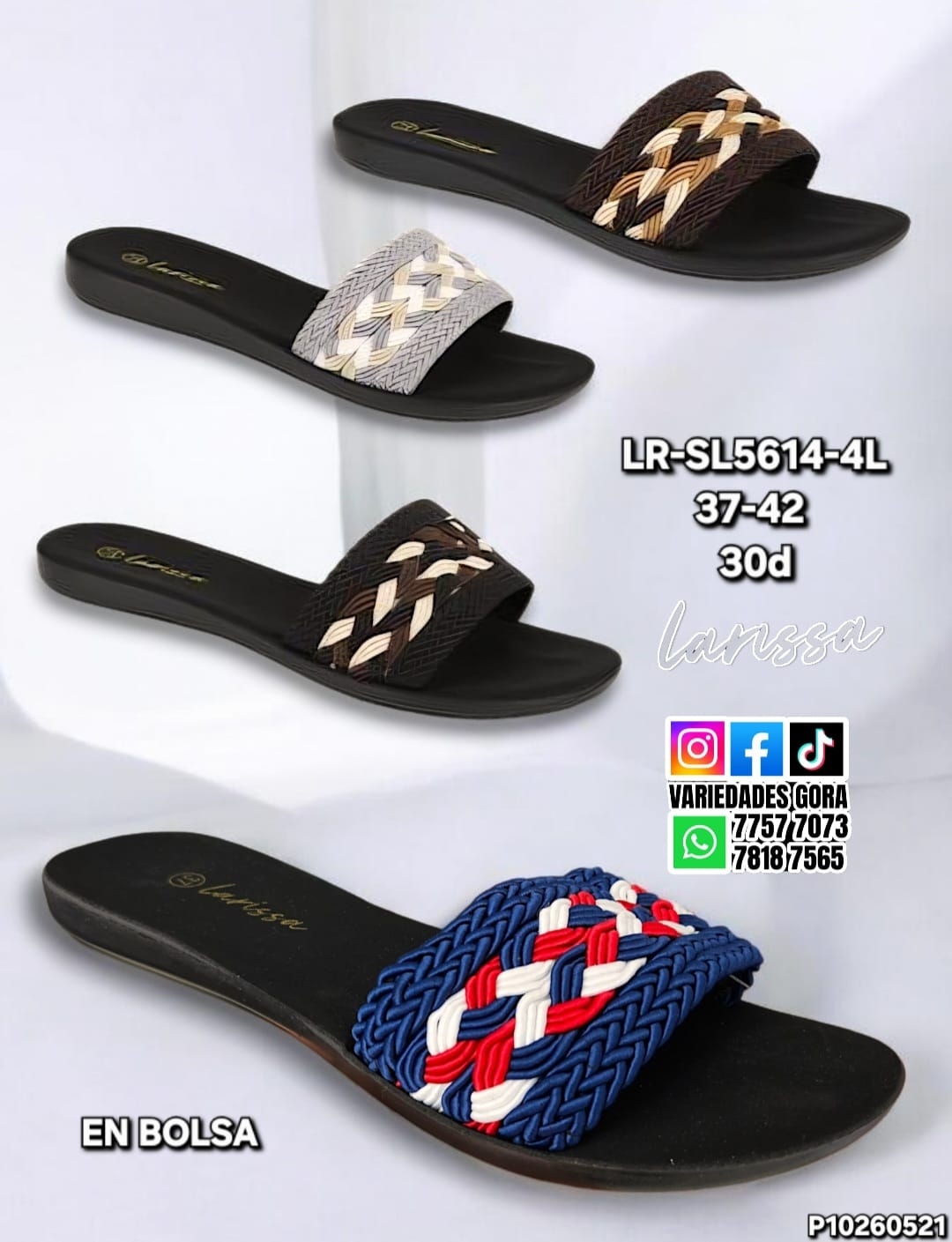 SANDALIA METER DAMA 37-42 EN BOLSA LARISSA P10