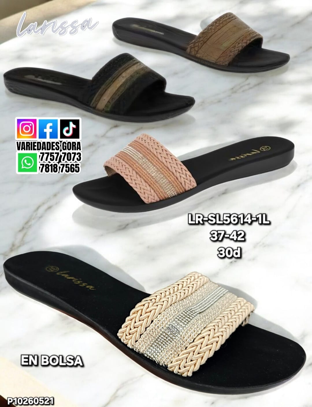 SANDALIA METER DAMA 37-42 EN BOLSA LARISSA P47