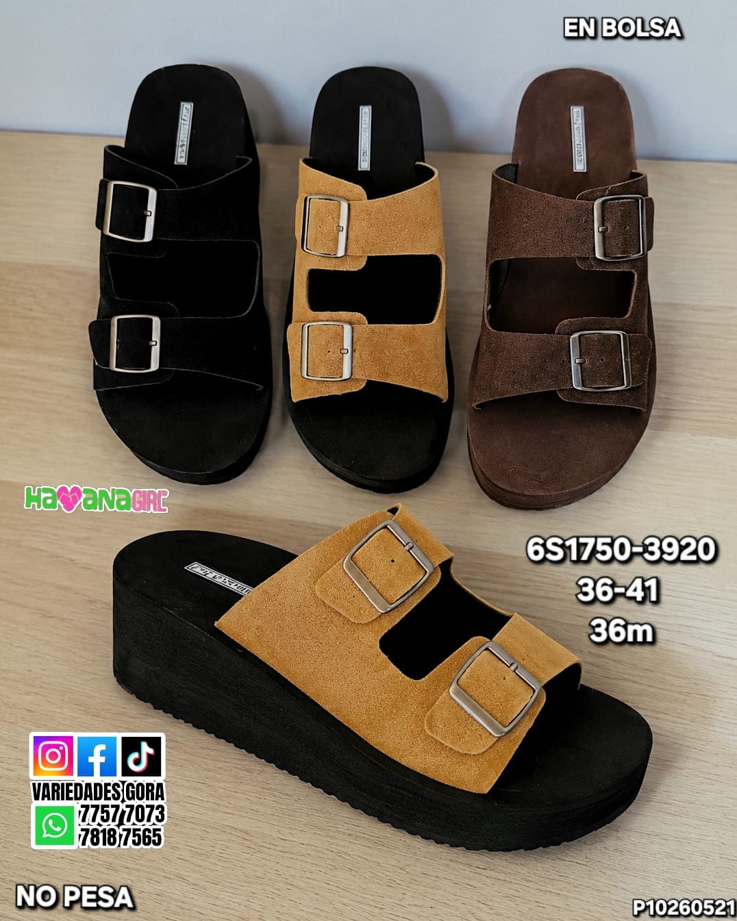 SANDALIA METER DAMA 36-41PLATAFORMA HAVANA GIRL