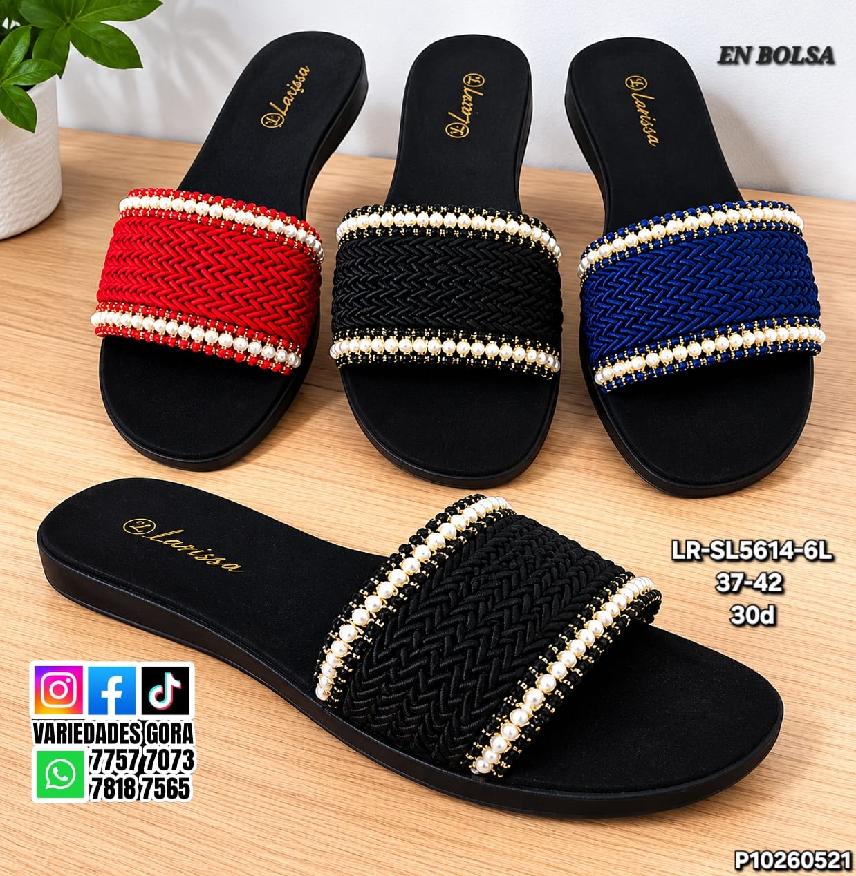 SANDALIA METER DAMA 37-42 EN BOLSA LARISSA P10