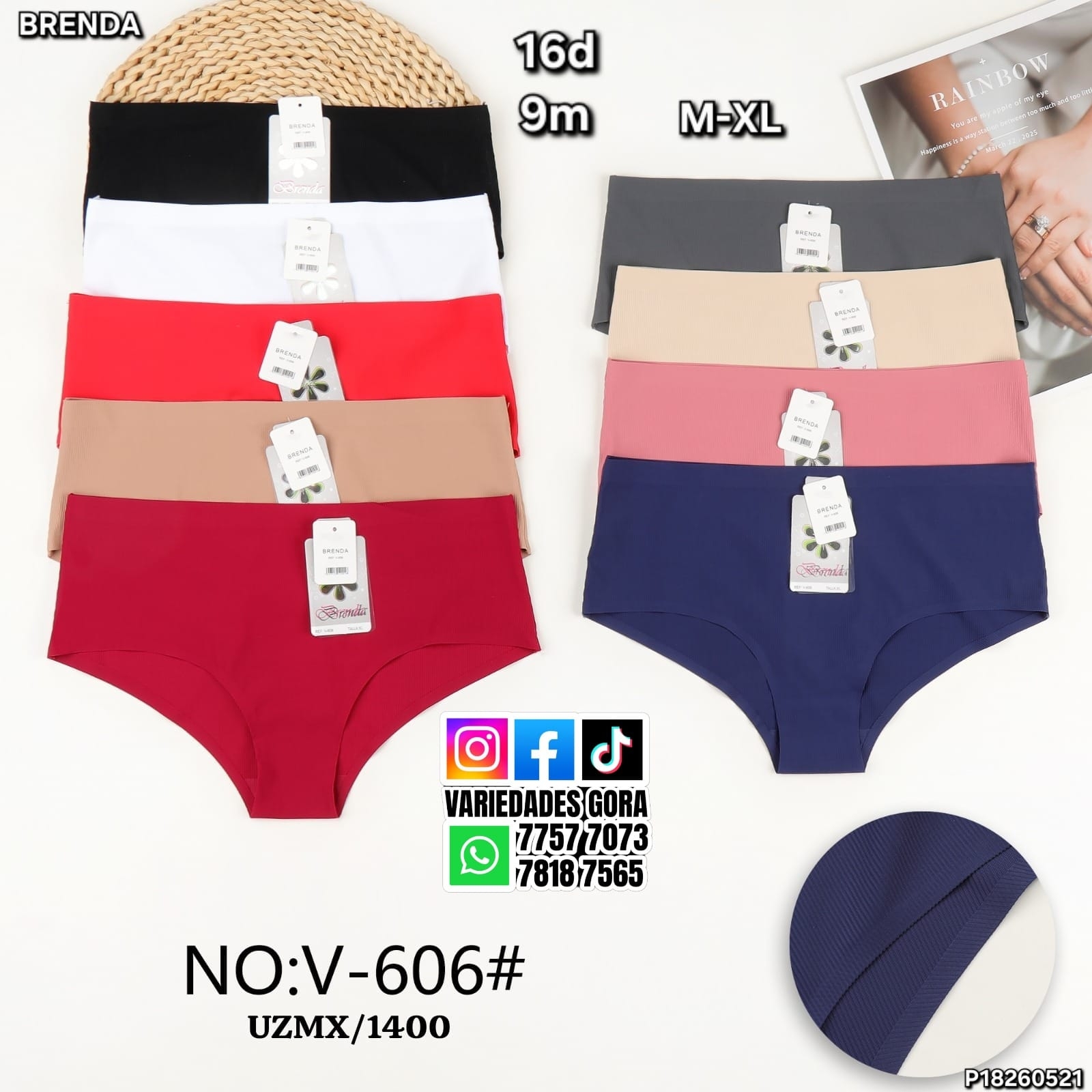 PANTY PARA DAMA BRENDA M-XL P18