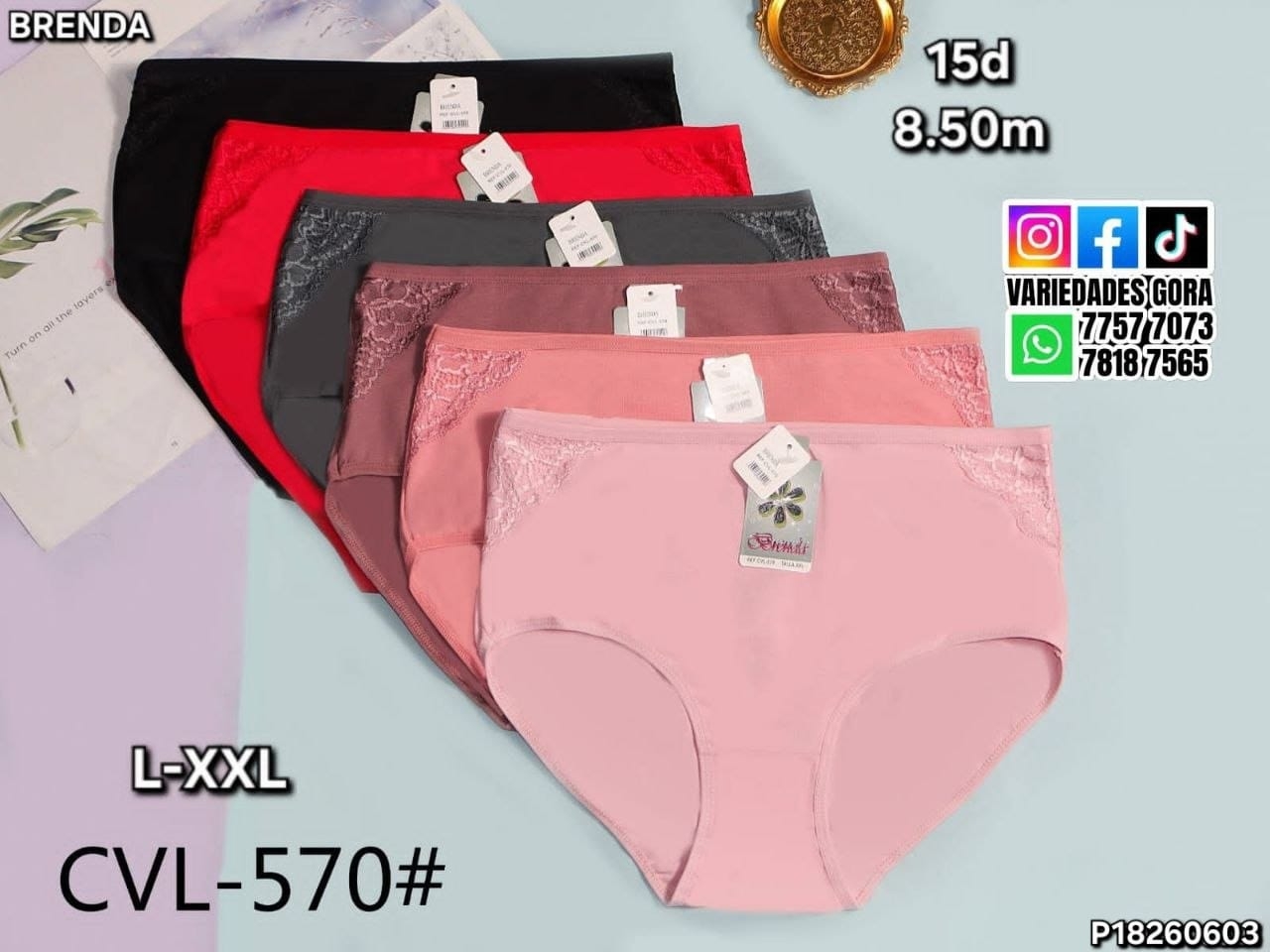 PANTY PARA DAMA BRENDA L-XXL P18