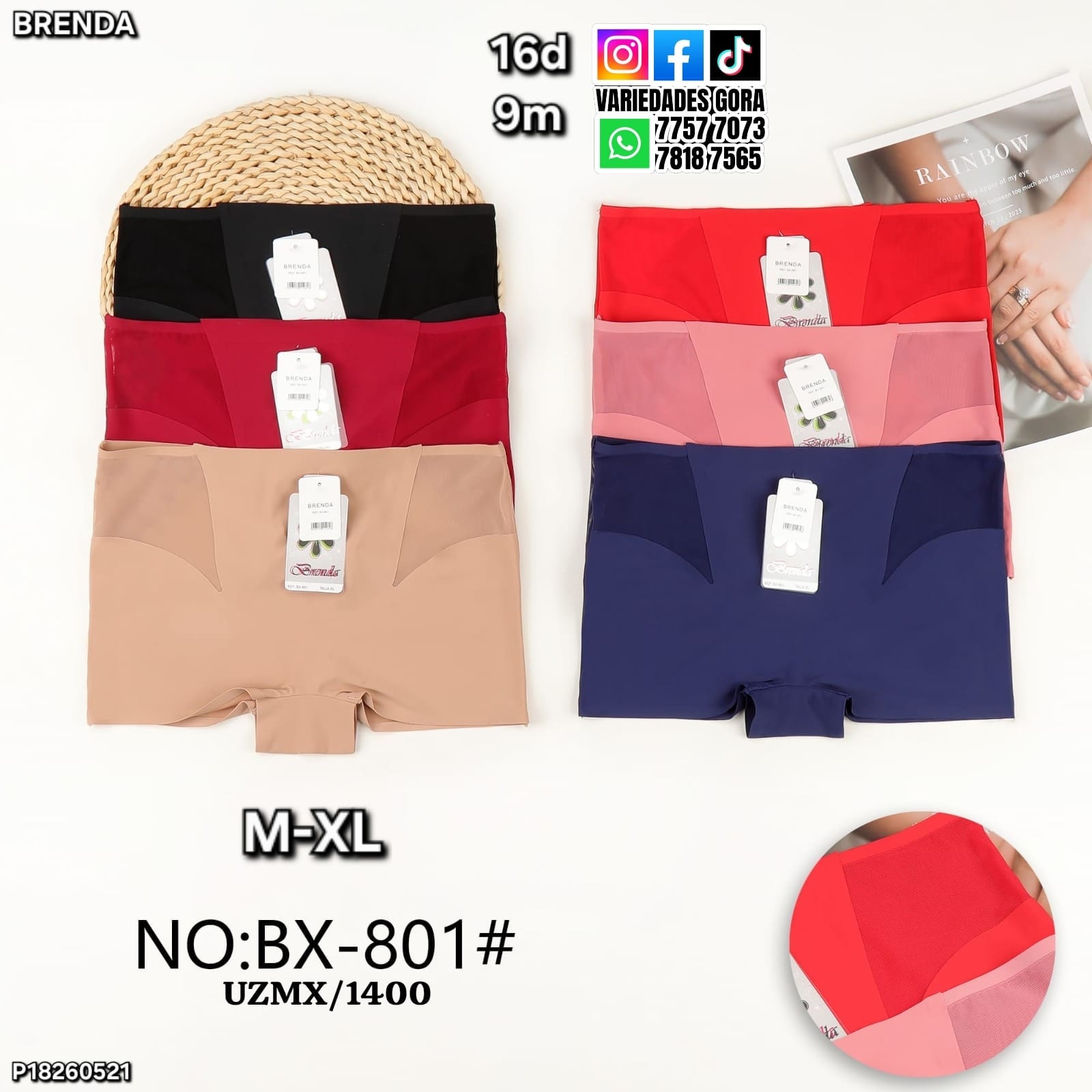 BOXER PARA DAMA BRENDA M-XL P18