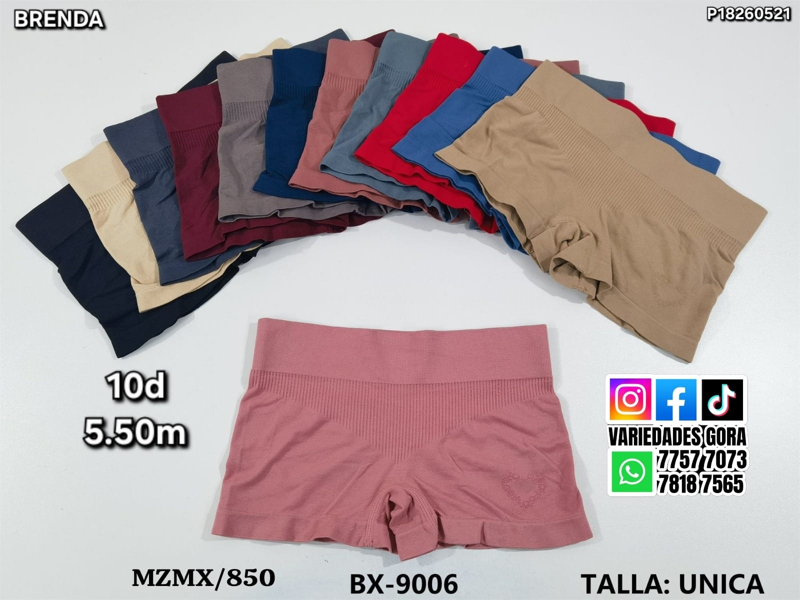 BOXER PARA DAMA BRENDA TALLA UNICA P18