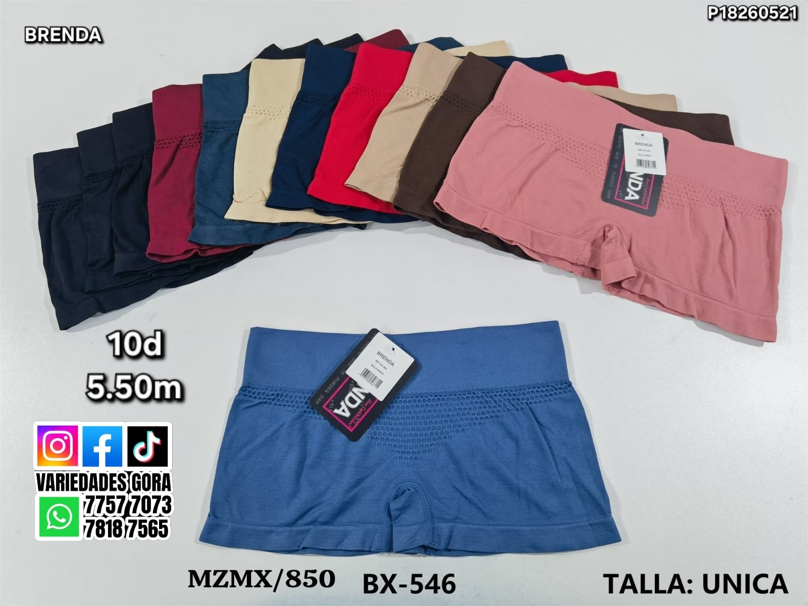 BOXER PARA DAMA BRENDA TALLA UNICA P18