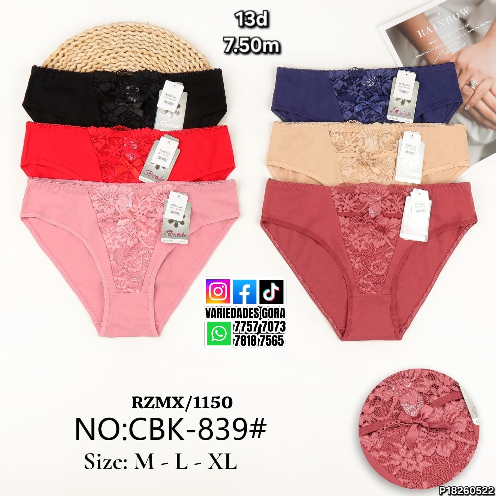 PANTY PARA DAMA M-L-XL P18