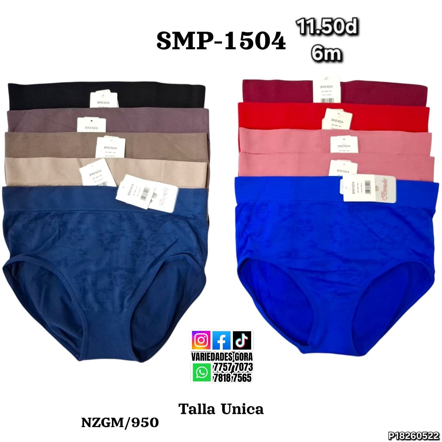 PANTY PARA DAMA TALLA UNICA P18