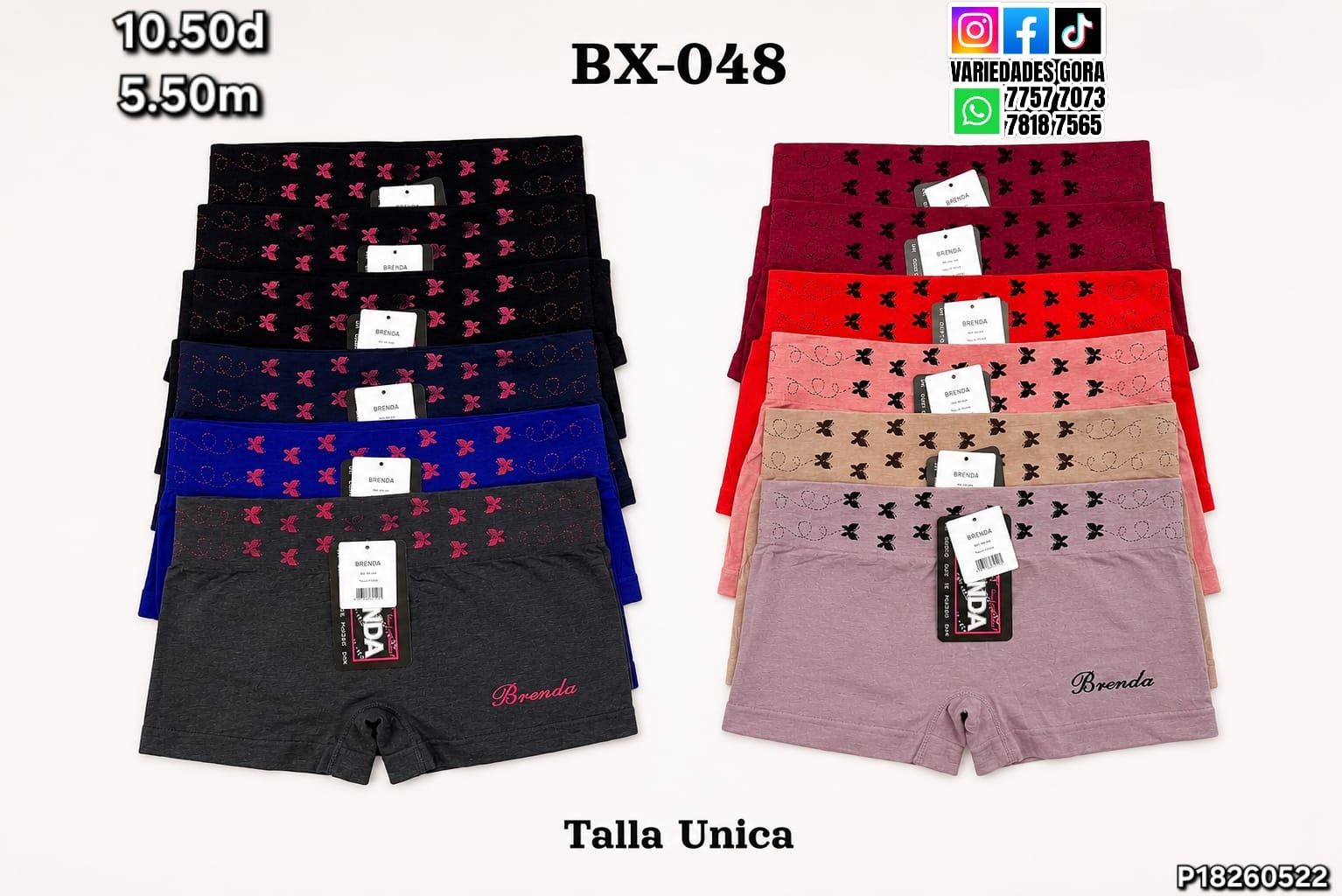 BOXER PARA DAMA TALLA UNICA P18