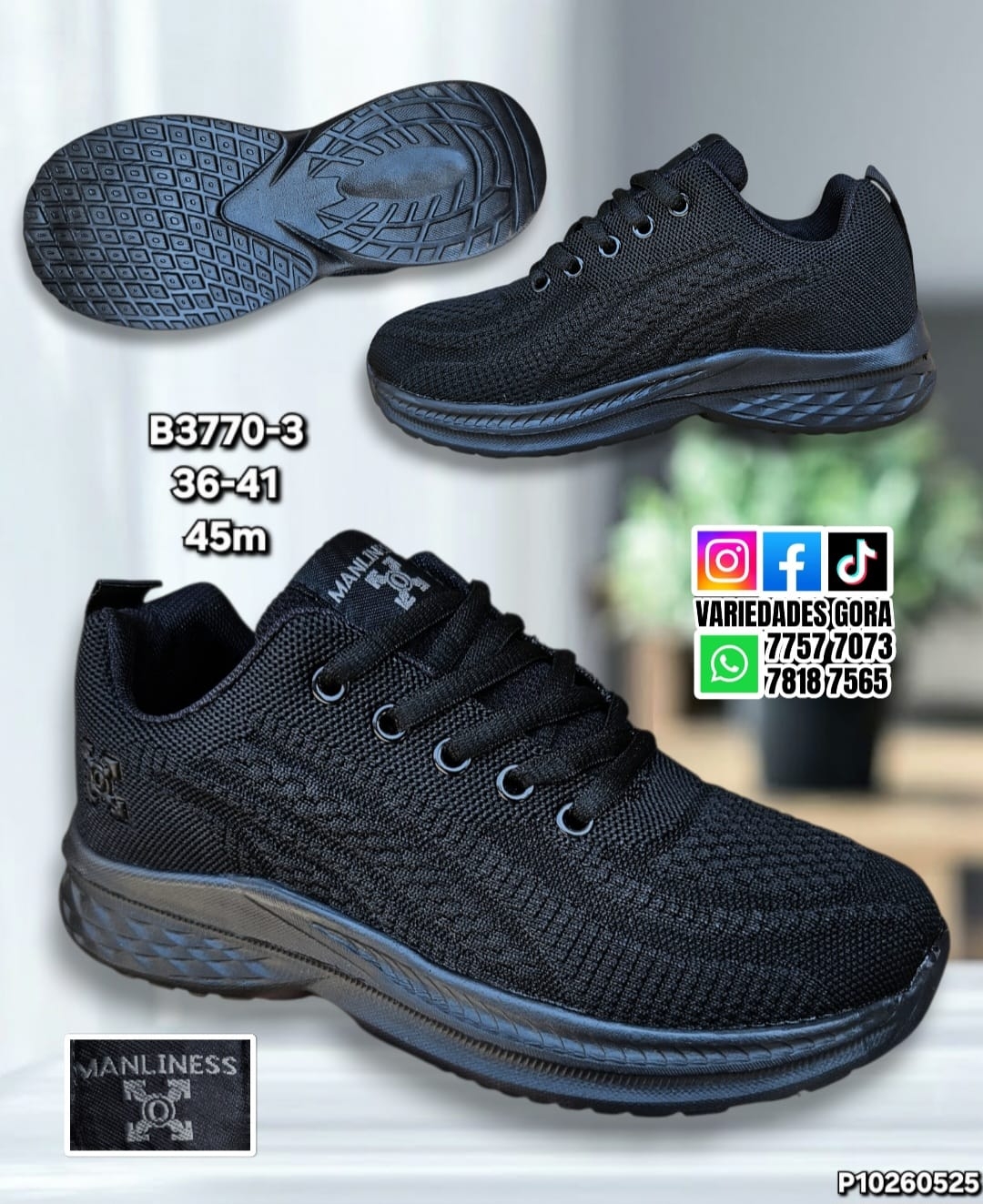 ZAPATO HOMBRE NEGRO 36-41 P10