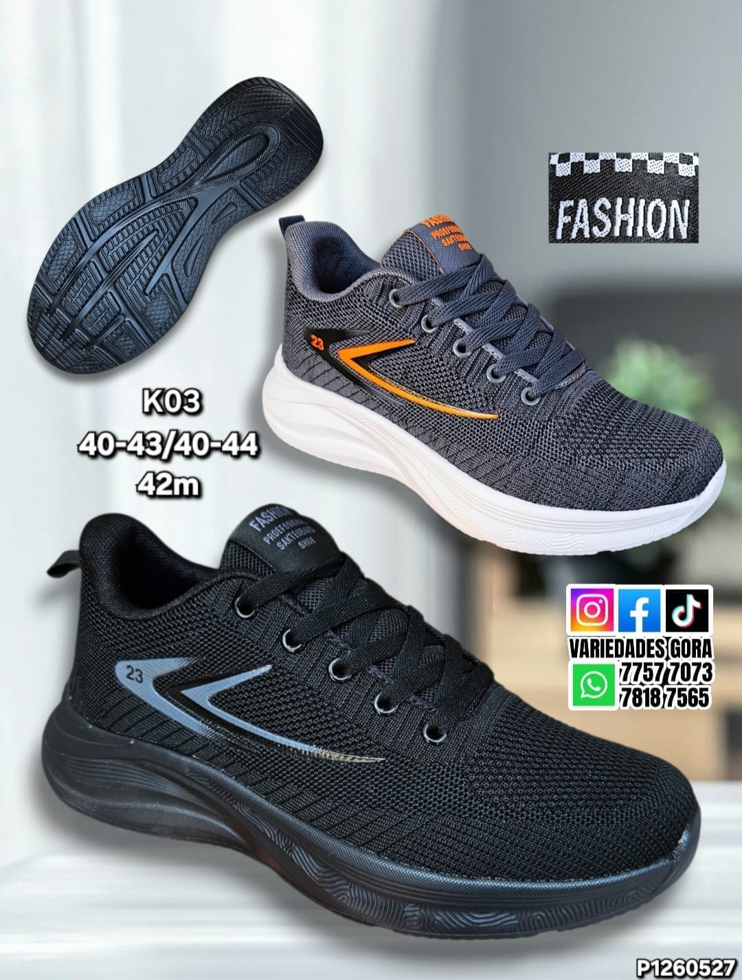 ZAPATO HOMBRE 40-44 FASHION NEGRO P1