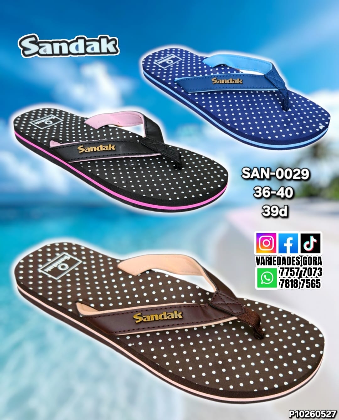 YINA DAMA SANDAK 36-40 DEDO P10