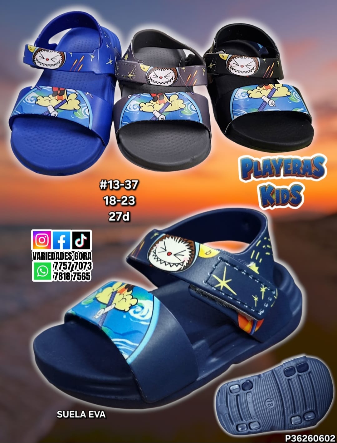 YINA METER NIÑO 18-23 PLAYERAS KIDS P36