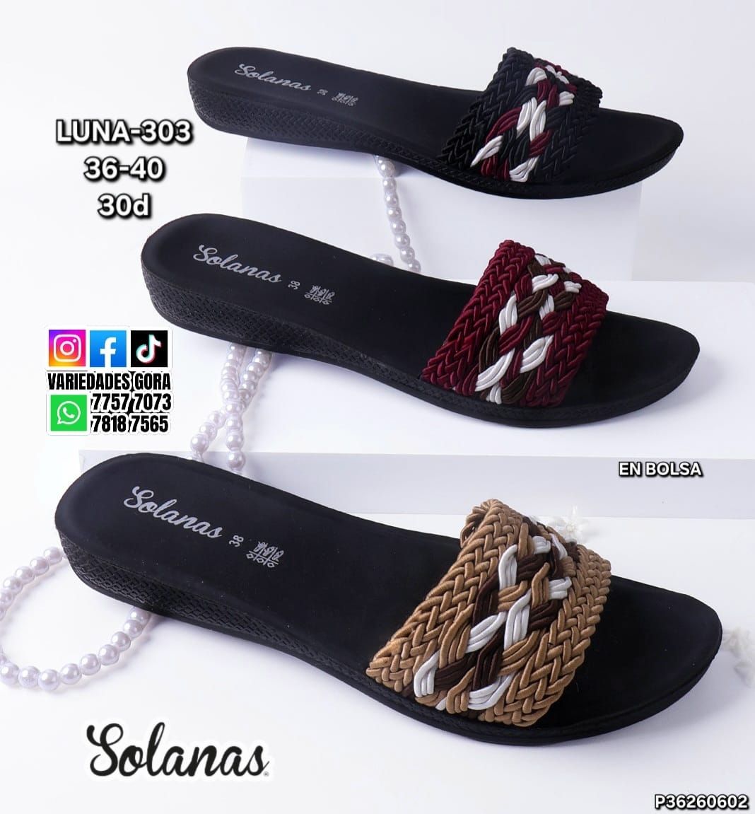 SANDALIA METER DAMA 36-40 SOLANAS EN BOLSA P36