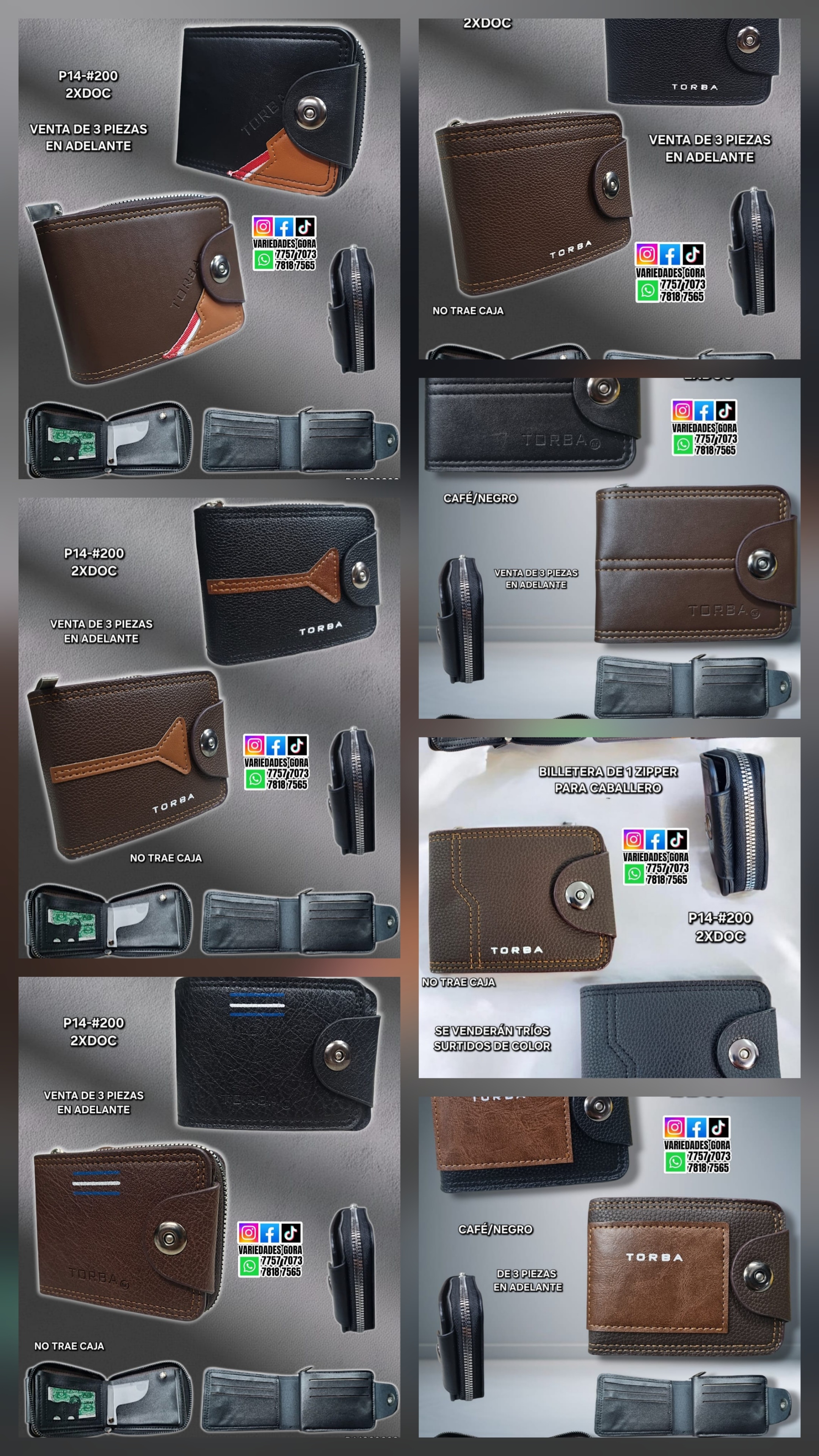 BILLETERA HOMBRE GENERAL SURTIDO P14