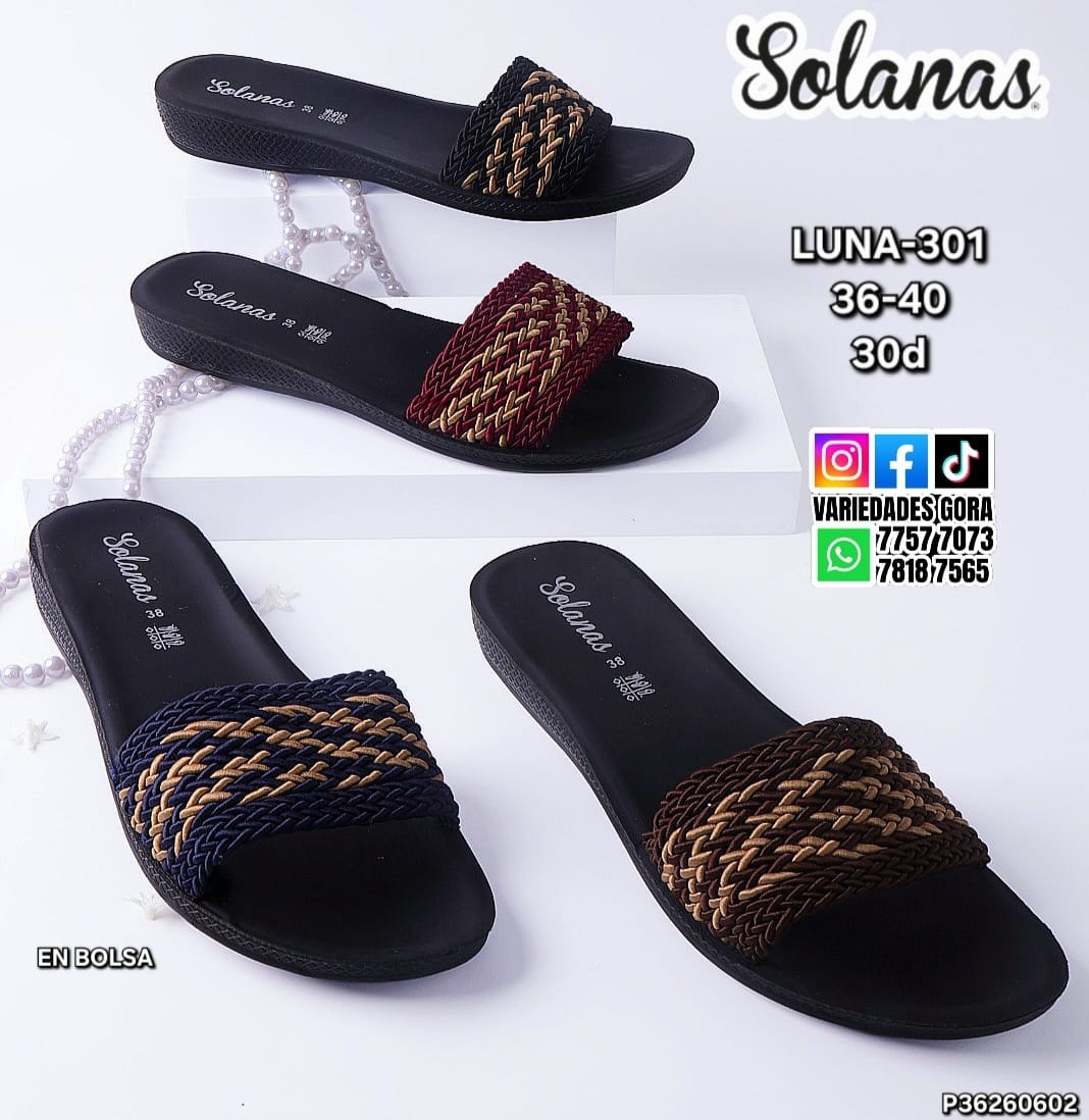 SANDALIA METER DAMA 36-40 SOLANAS EN BOLSA P36
