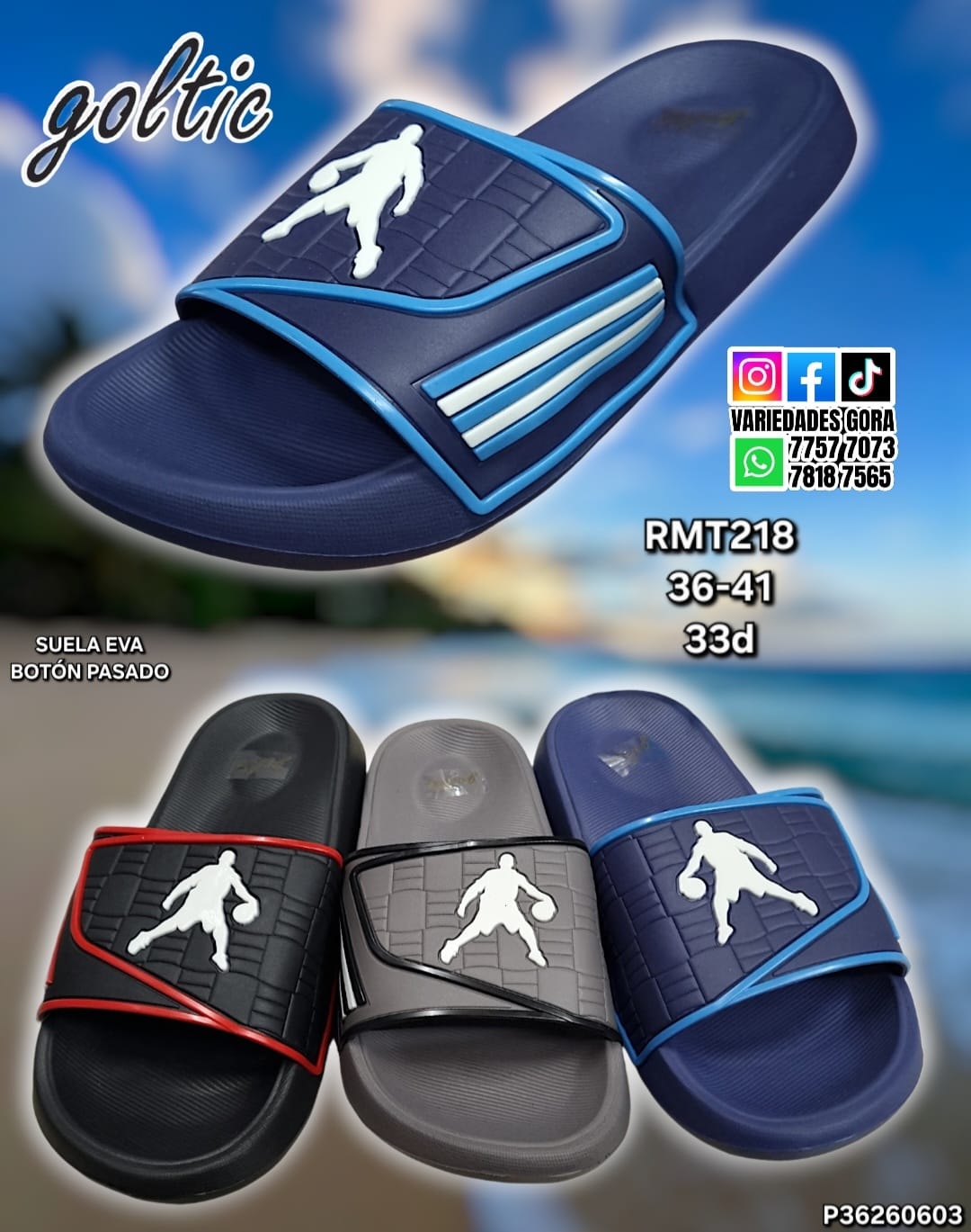 YINA HOMBRE GOLTIC 36-41 DE METER P36