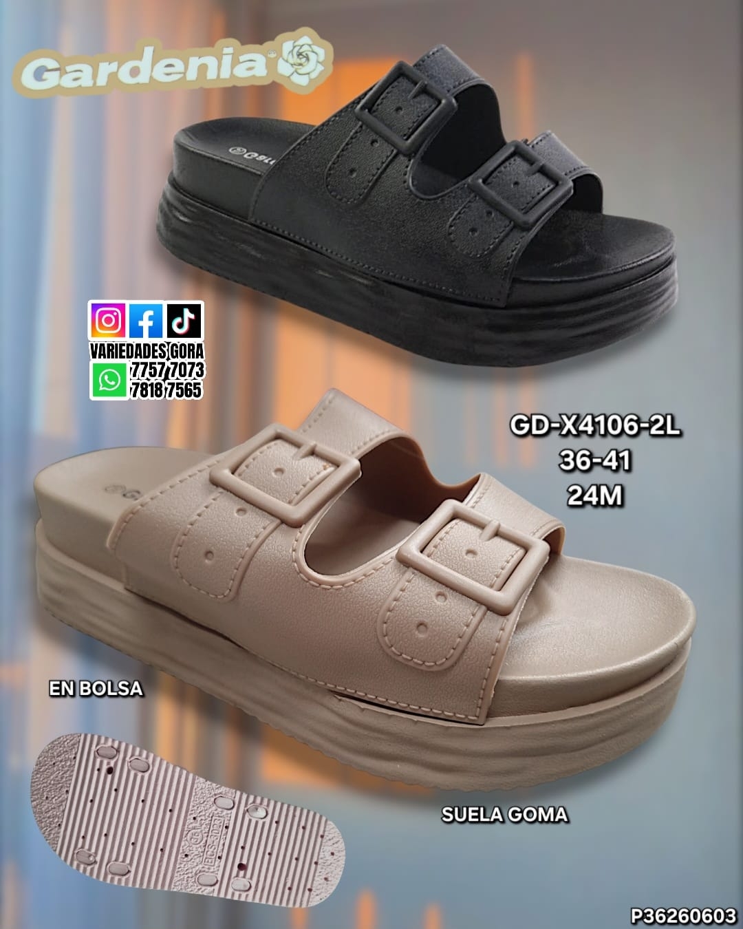 SANDALIA DAMA GARDENIA 36-41 DE METER P36