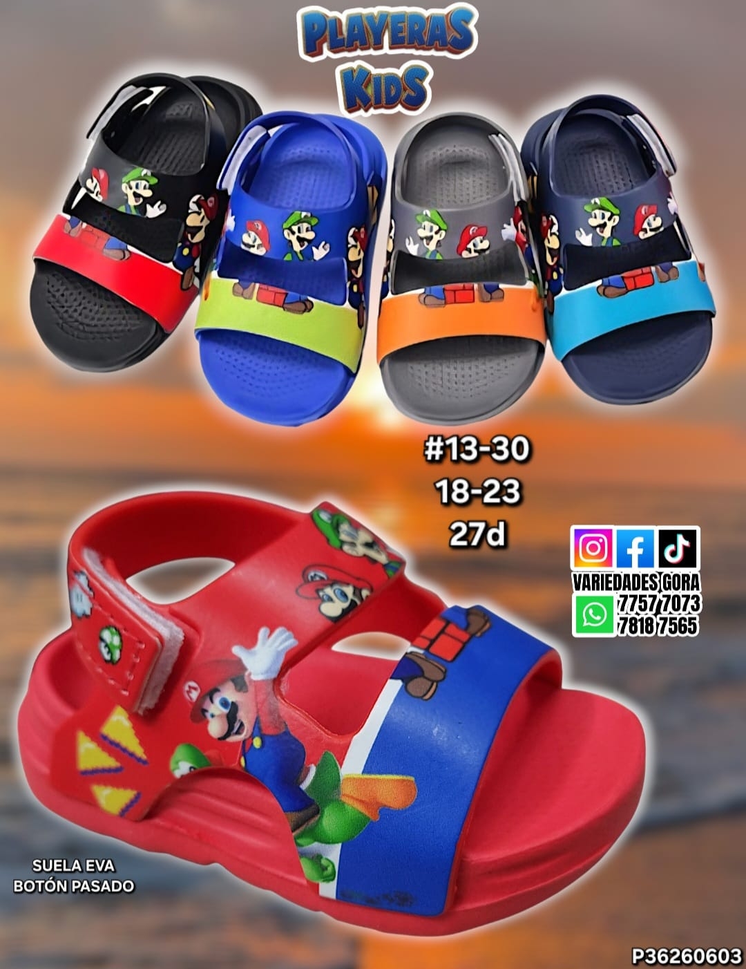 SANDALIA NIÑO PLAYERAS 18-23 P36