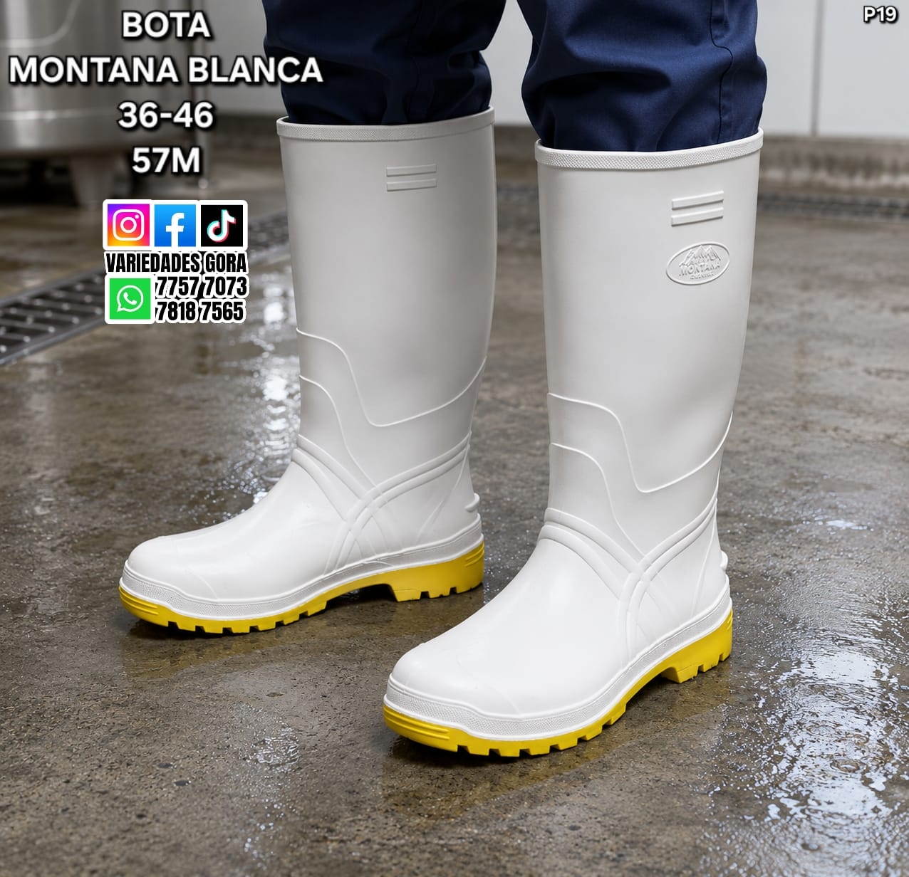 BOTA HULE MONTANA BLANCA 36-46 P19
