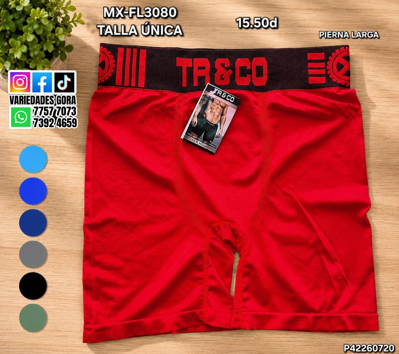 BOXER HOMBRE TREGO PIERNA LARGA P42