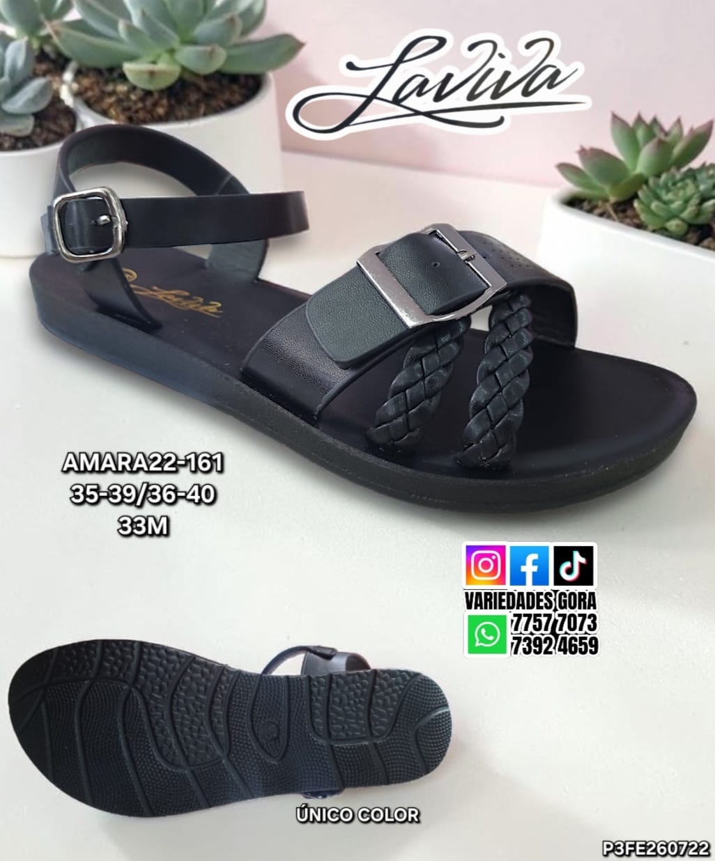 SANDALIA TALON DAMA 35-40 LAVIVA P3