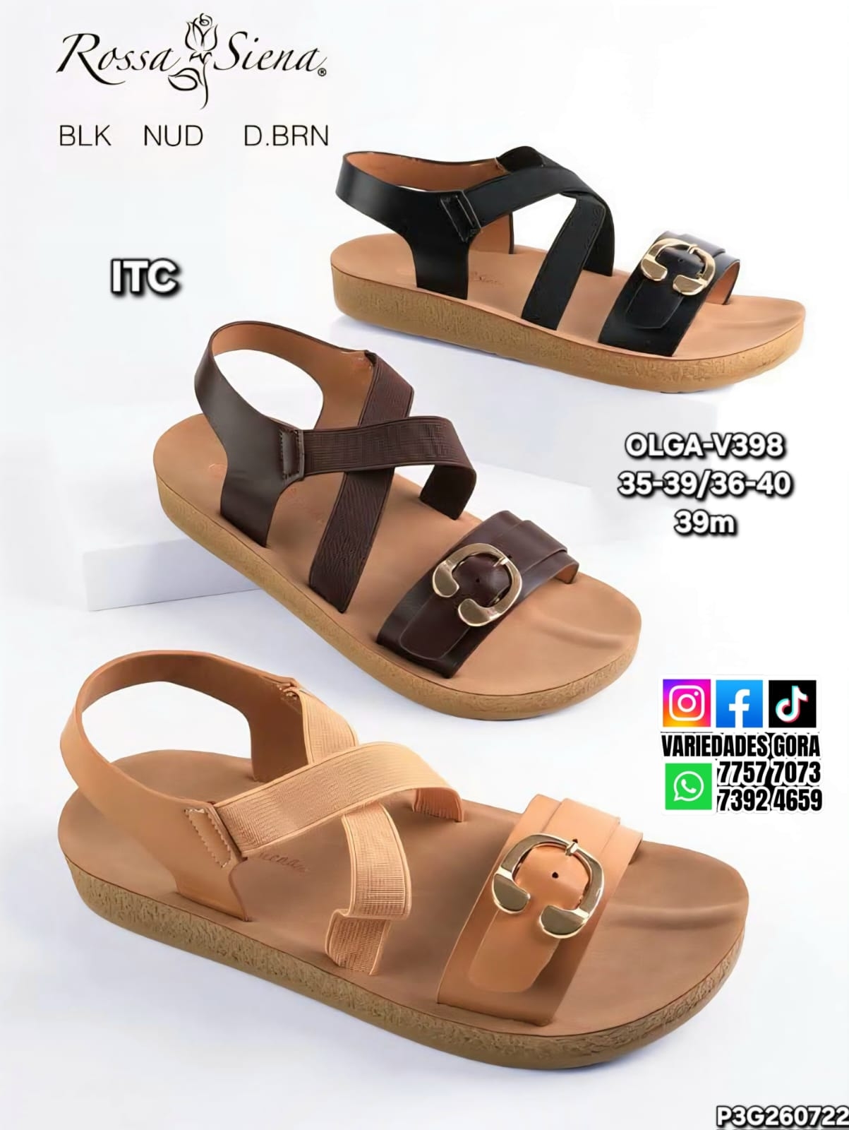 SANDALIA TALON DAMA 35-40 ROSSA SIENA P3