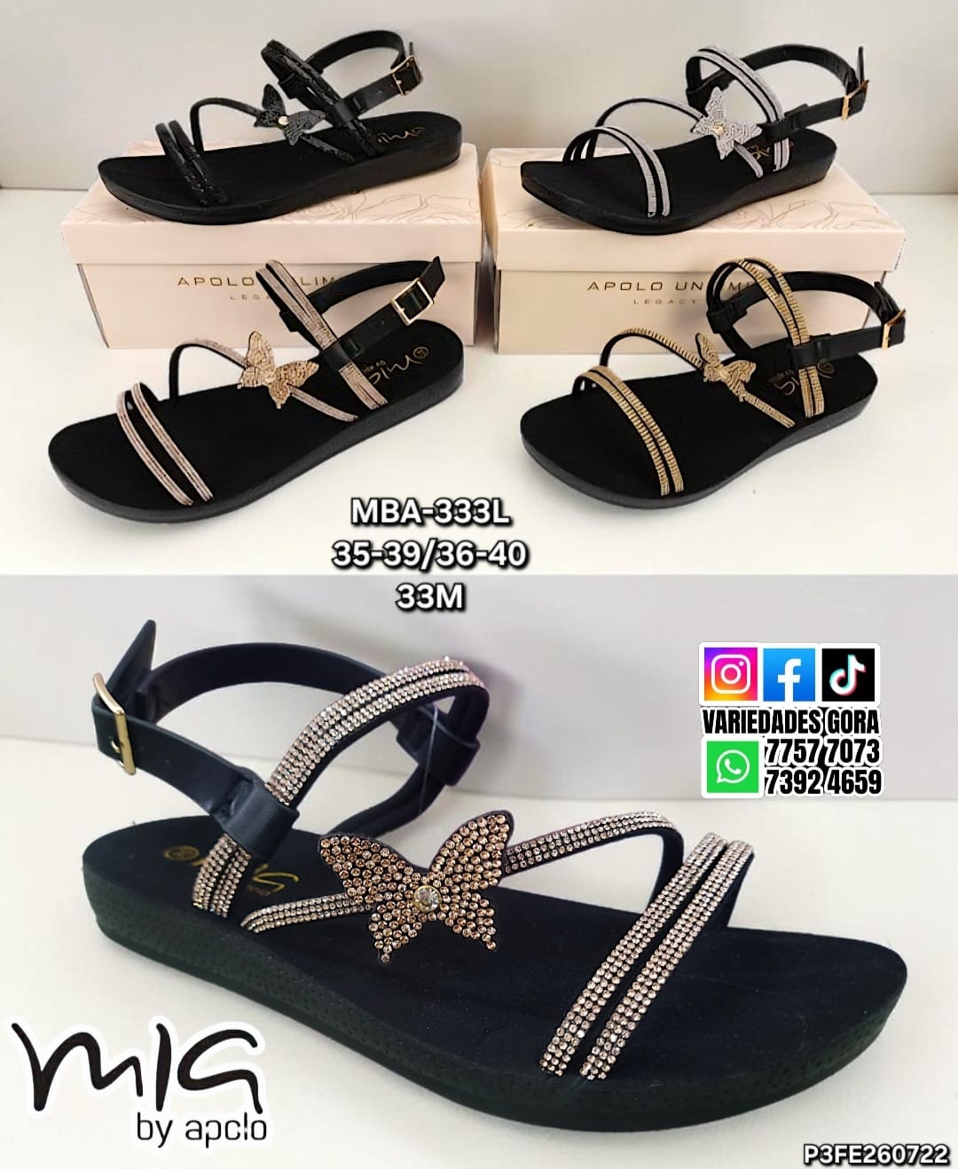 SANDALIA DAMA MIA BY APOLO 35-40 P3