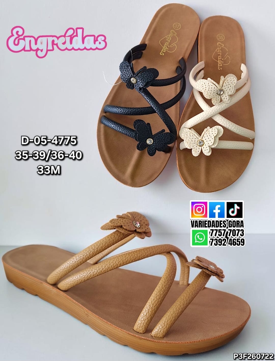 SANDALIA METER DAMA 35-40 ENGREIDAS P3