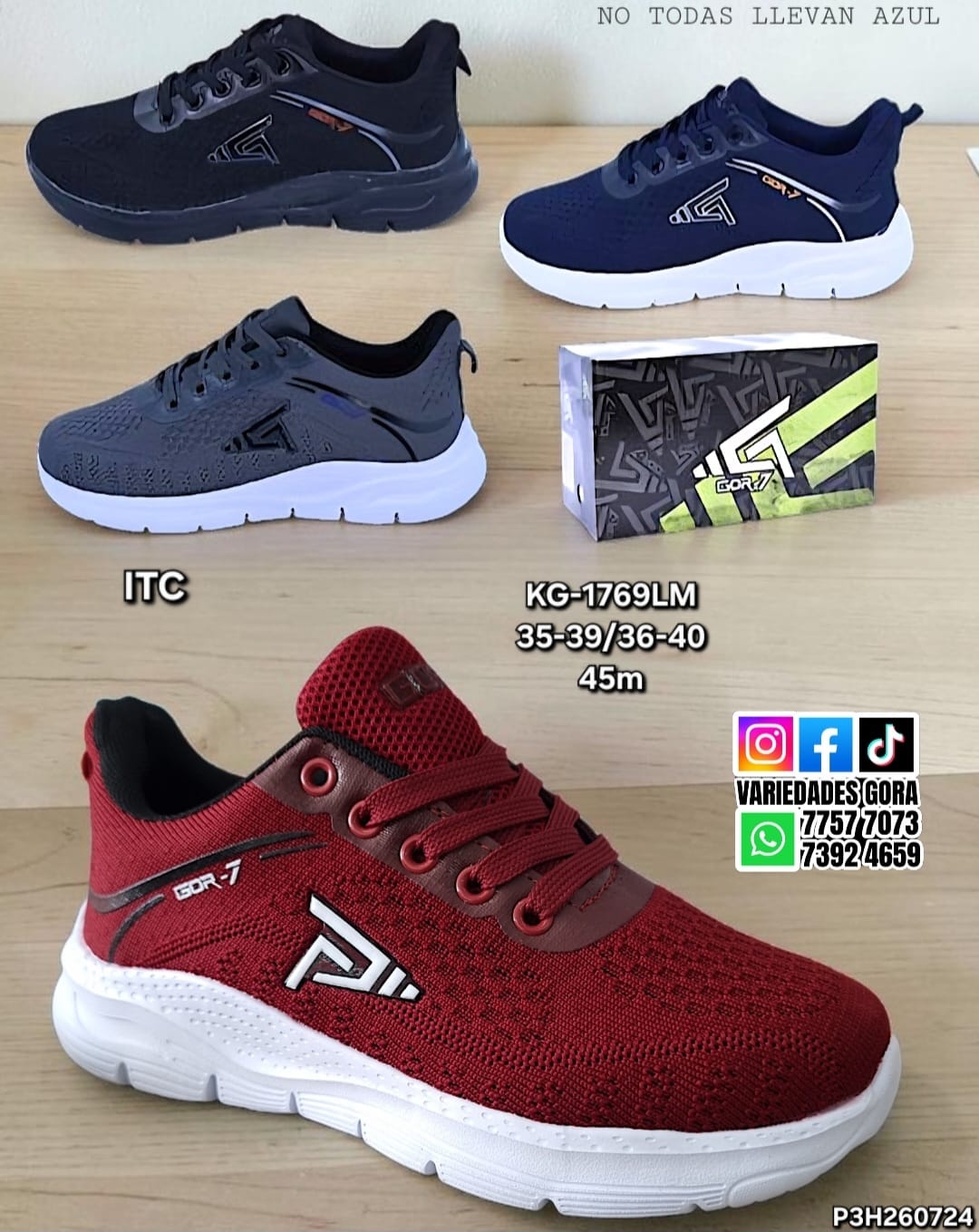 ZAPATO TENIS HOMBRE 35-40 GOR-7 P3