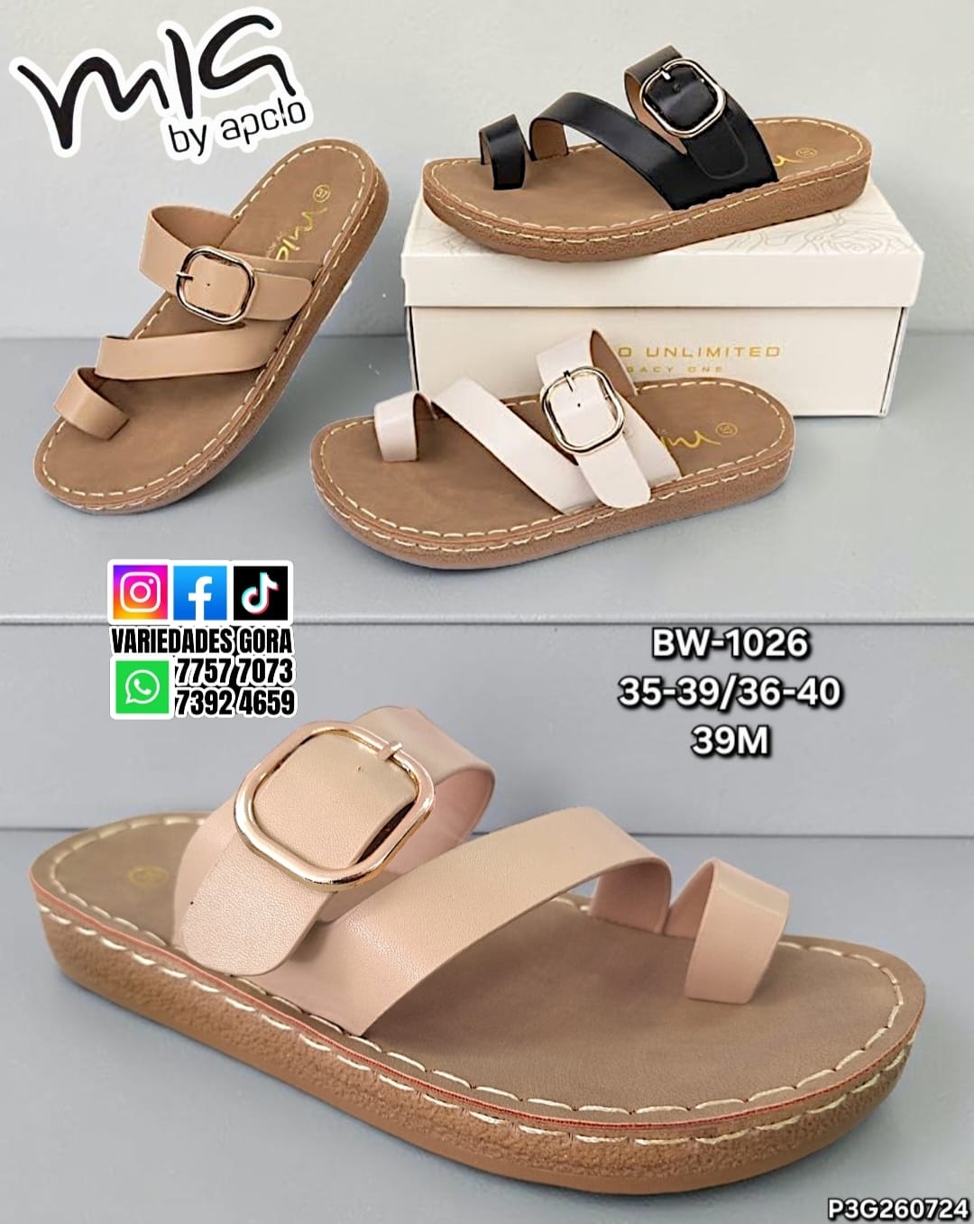 SANDALIA METER DAMA 35-40 MIA BY APOLO P3