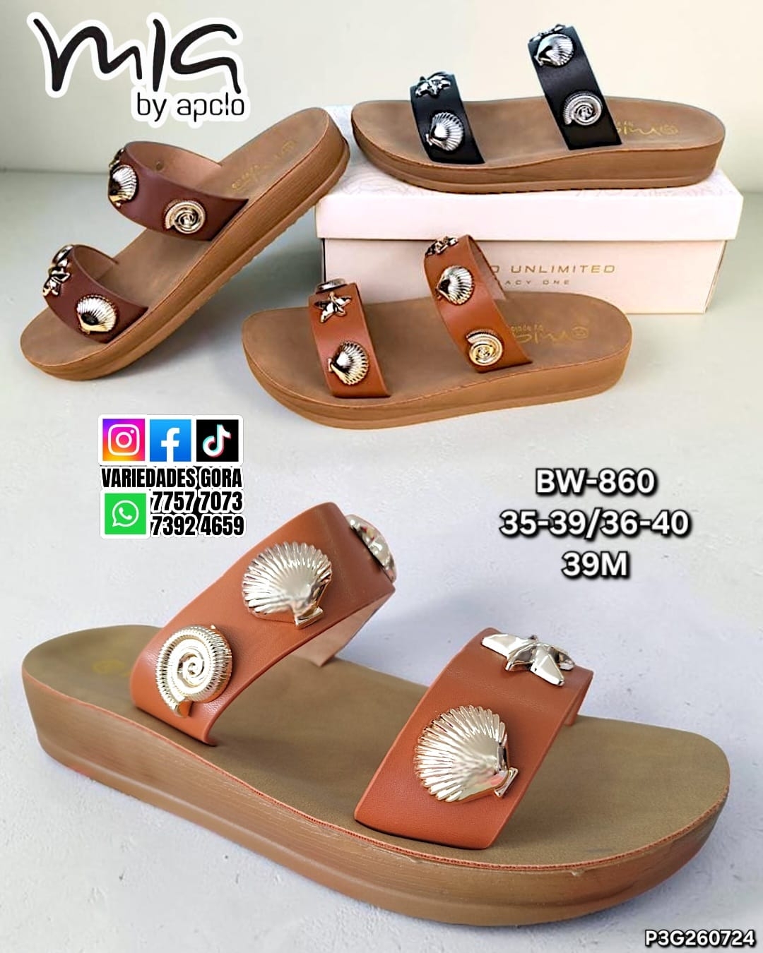 SANDALIA METER DAMA 35-40 MIA BY APOLO P3