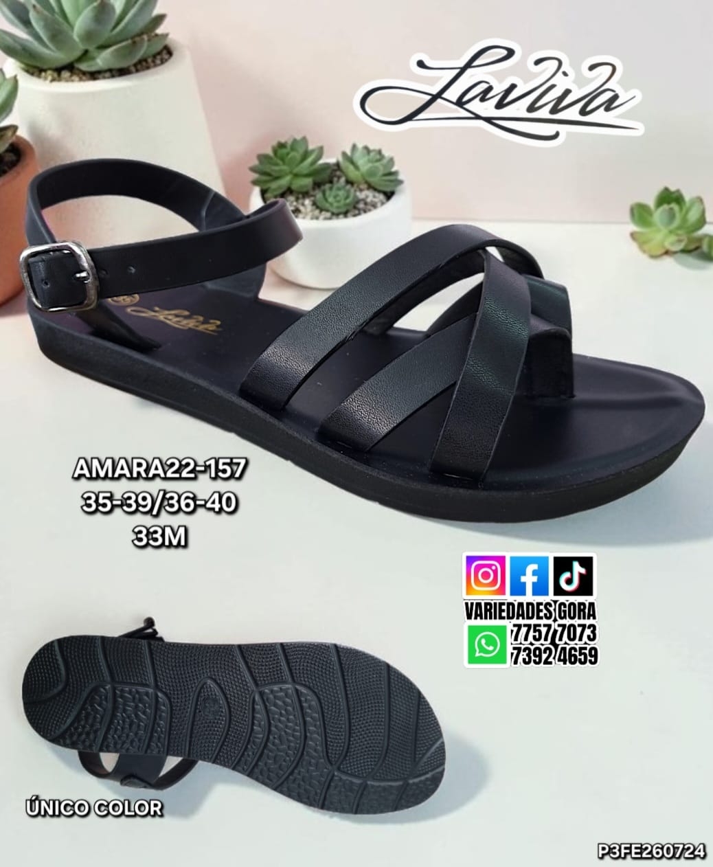 SANDALIA TALON DAMA 35-40 LAVIVA P3