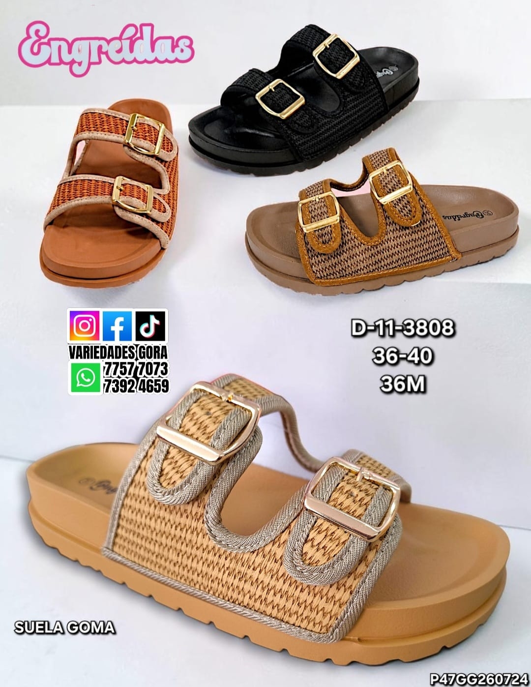 SANDALIA METER DAMA 36-40 ENGREIDAS P3