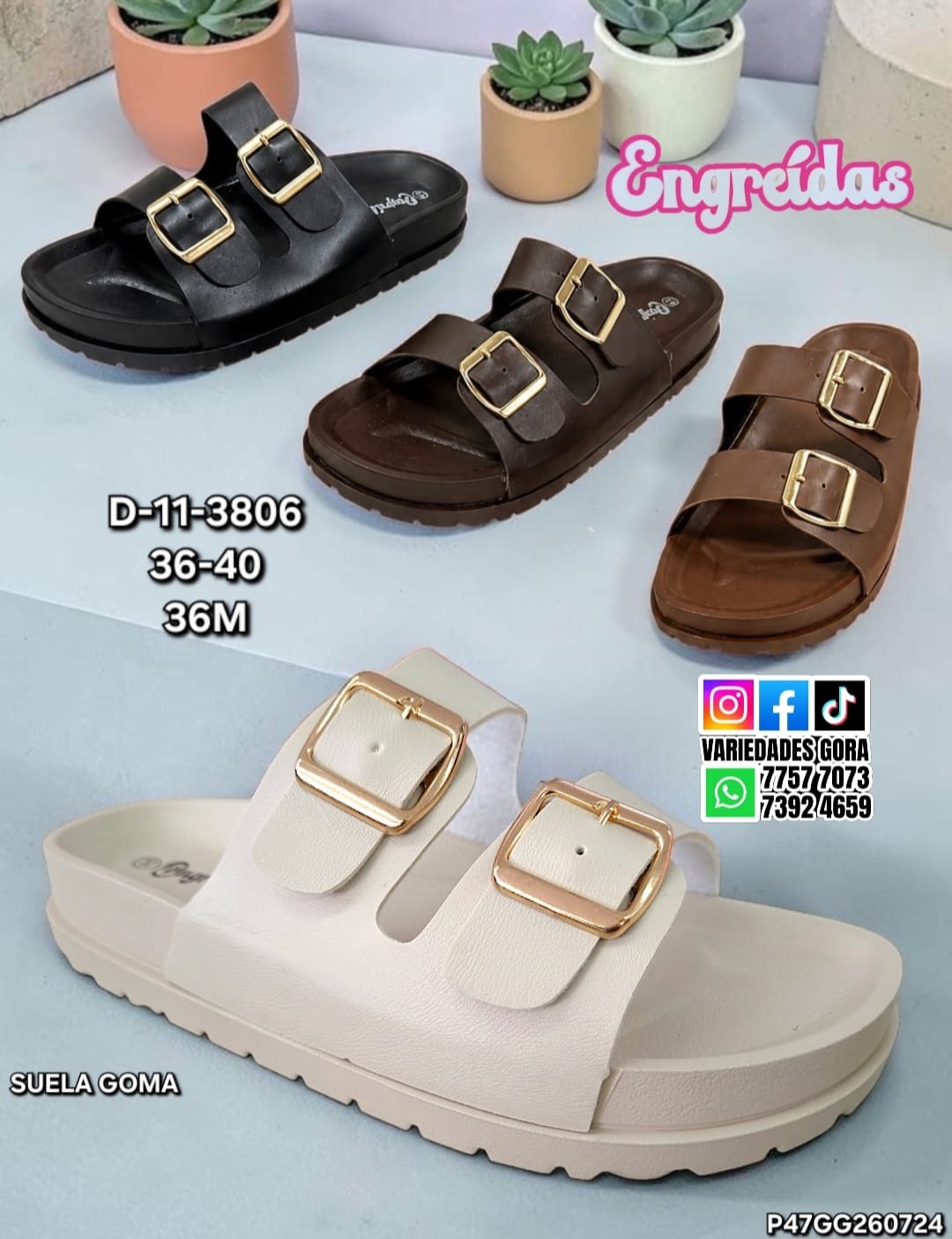 SANDALIA METER DAMA 36-40 ENGREIDAS P3