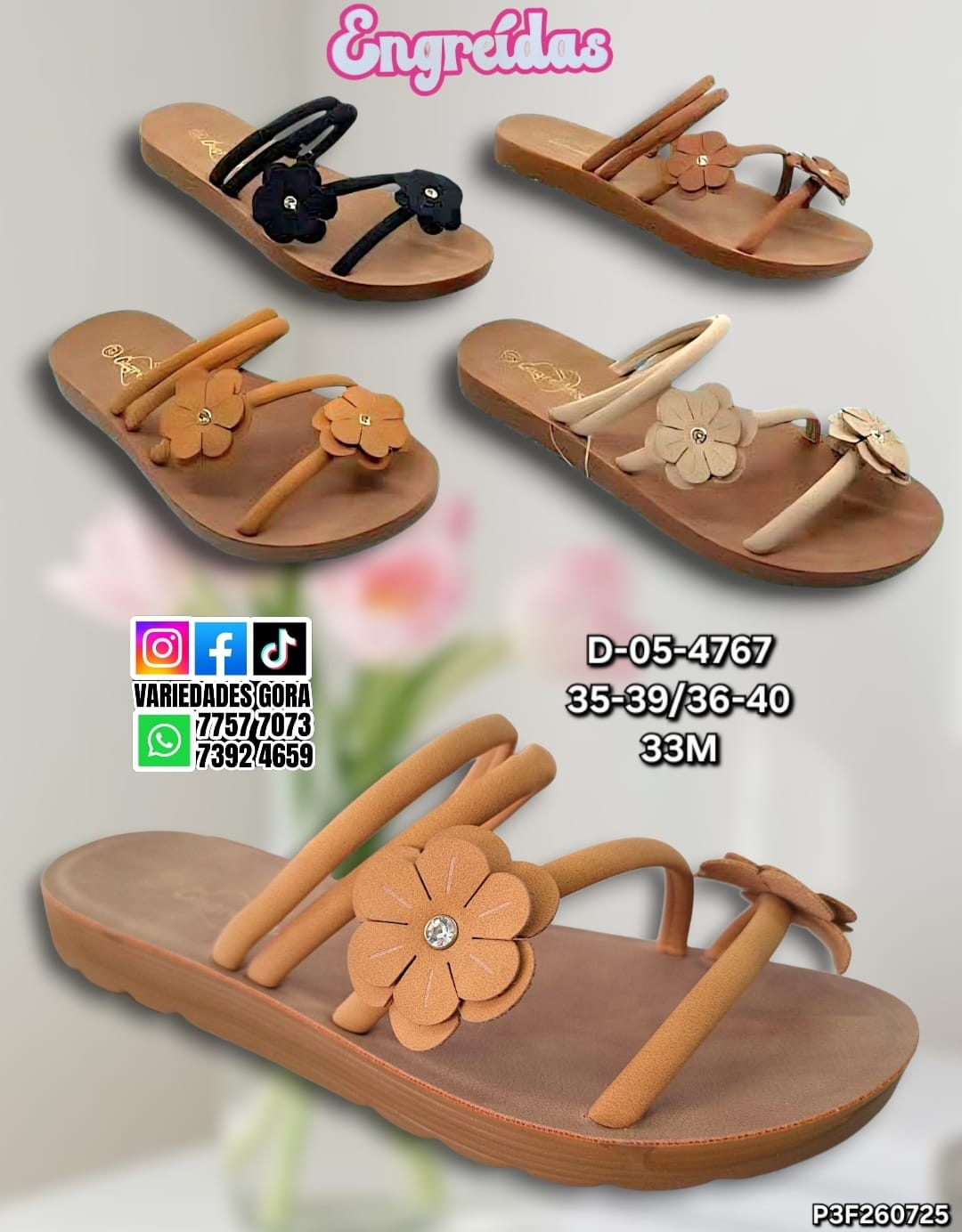 SANDALIA METER DAMA 35-40 ENGREIDAS P3