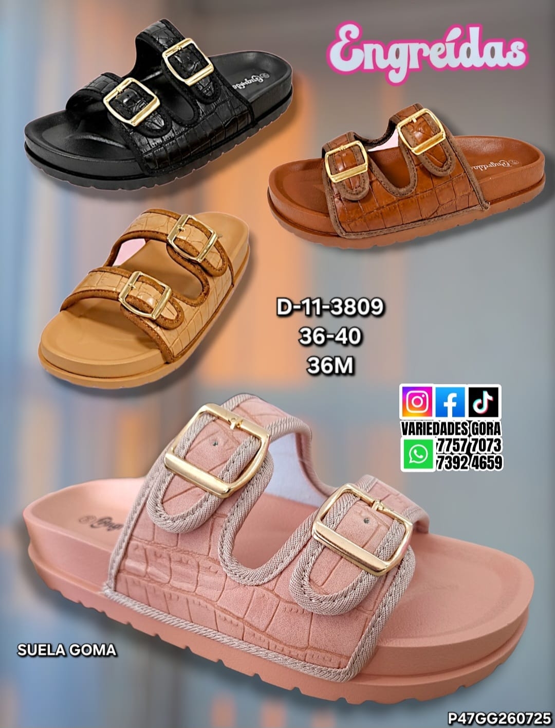 SANDALIA METER DAMA 36-40 ENGREIDAS P47