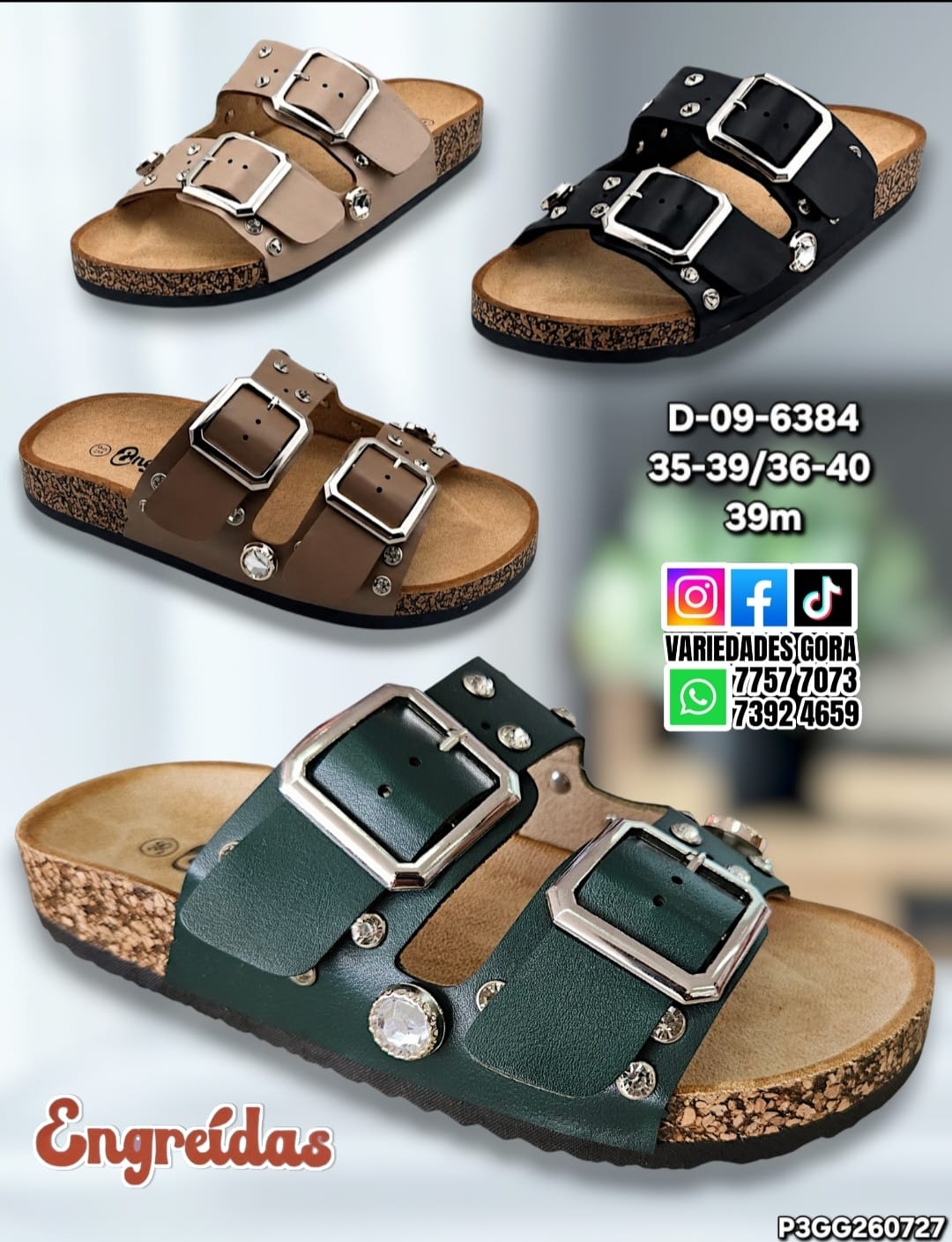 SANDALIA METER 35-40 DAMA ENGREIDAS P3