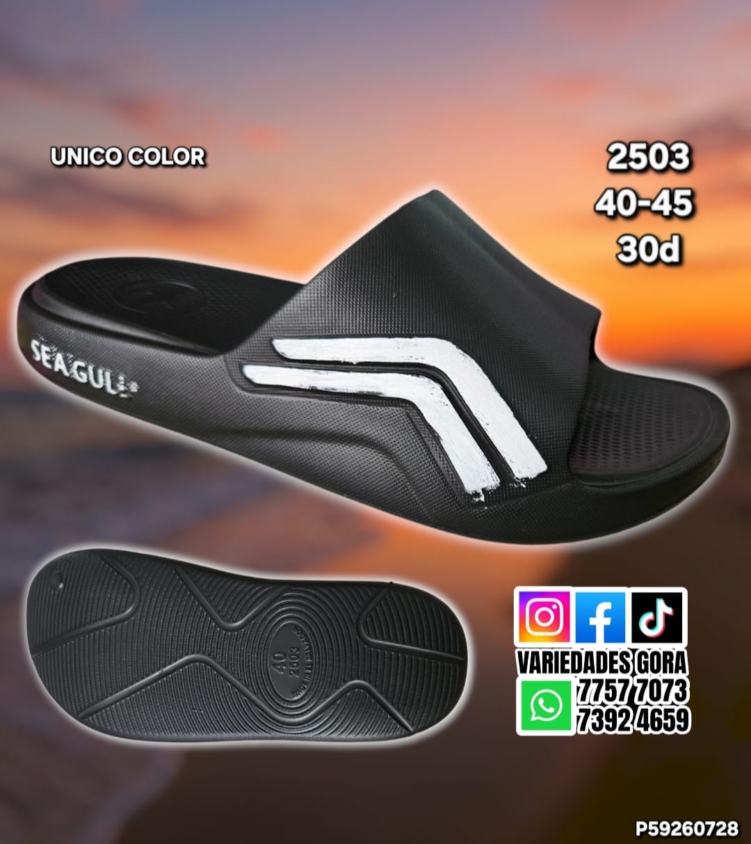 YINA HOMBRE SEA GULL NEGRA 40-45 DE METER P59