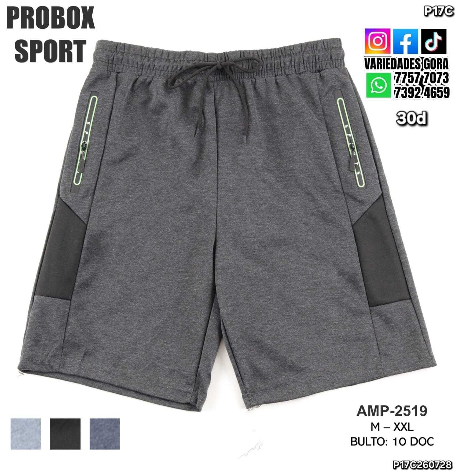 CHORT HOMBRE PROBOX SPORT P17