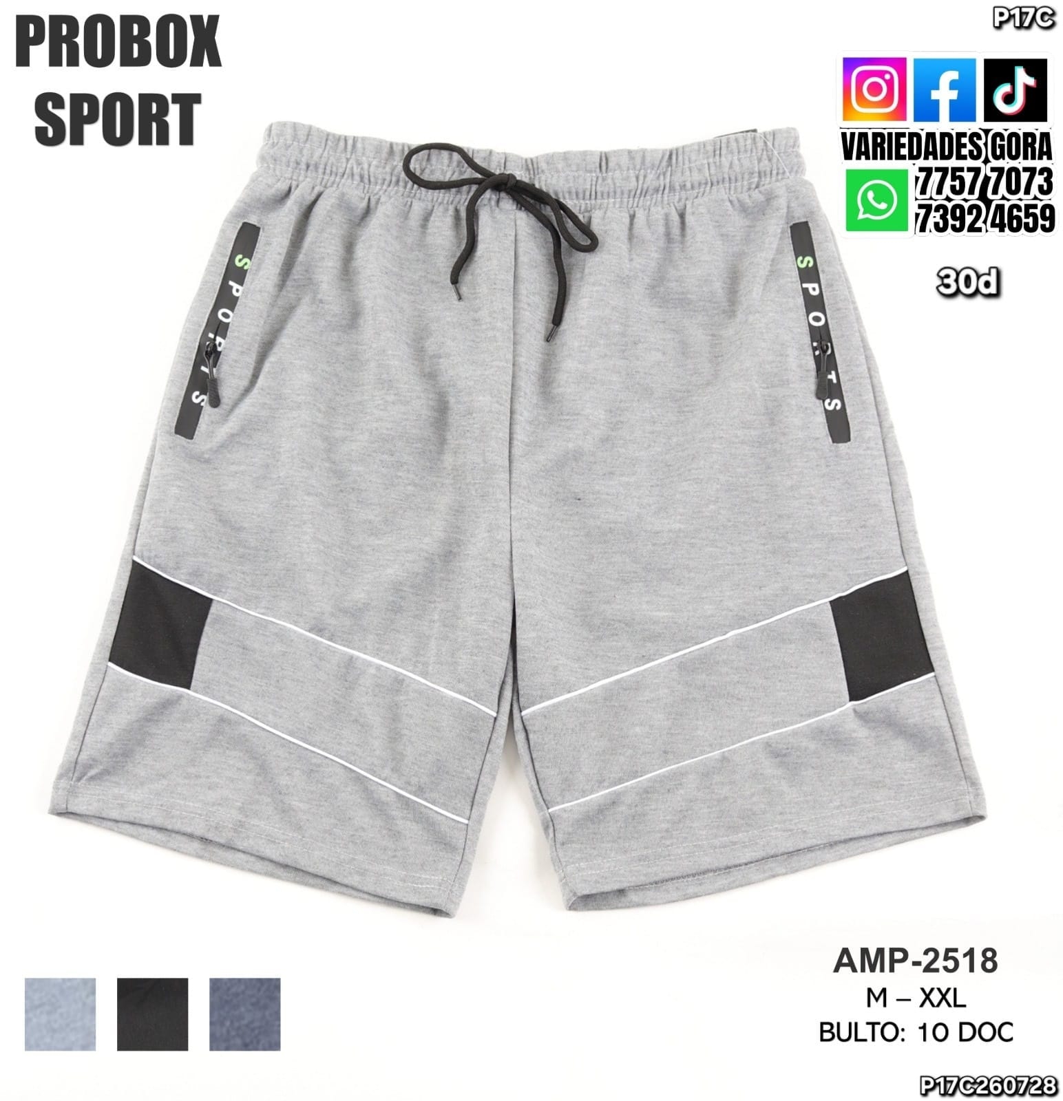 CHORT HOMBRE PROBOX SPORT P17