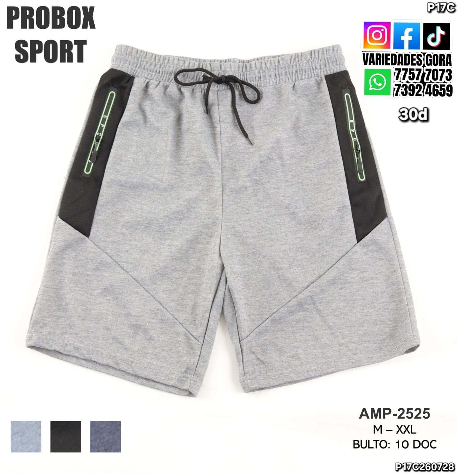 CHORT HOMBRE PROBOX SPORT P17