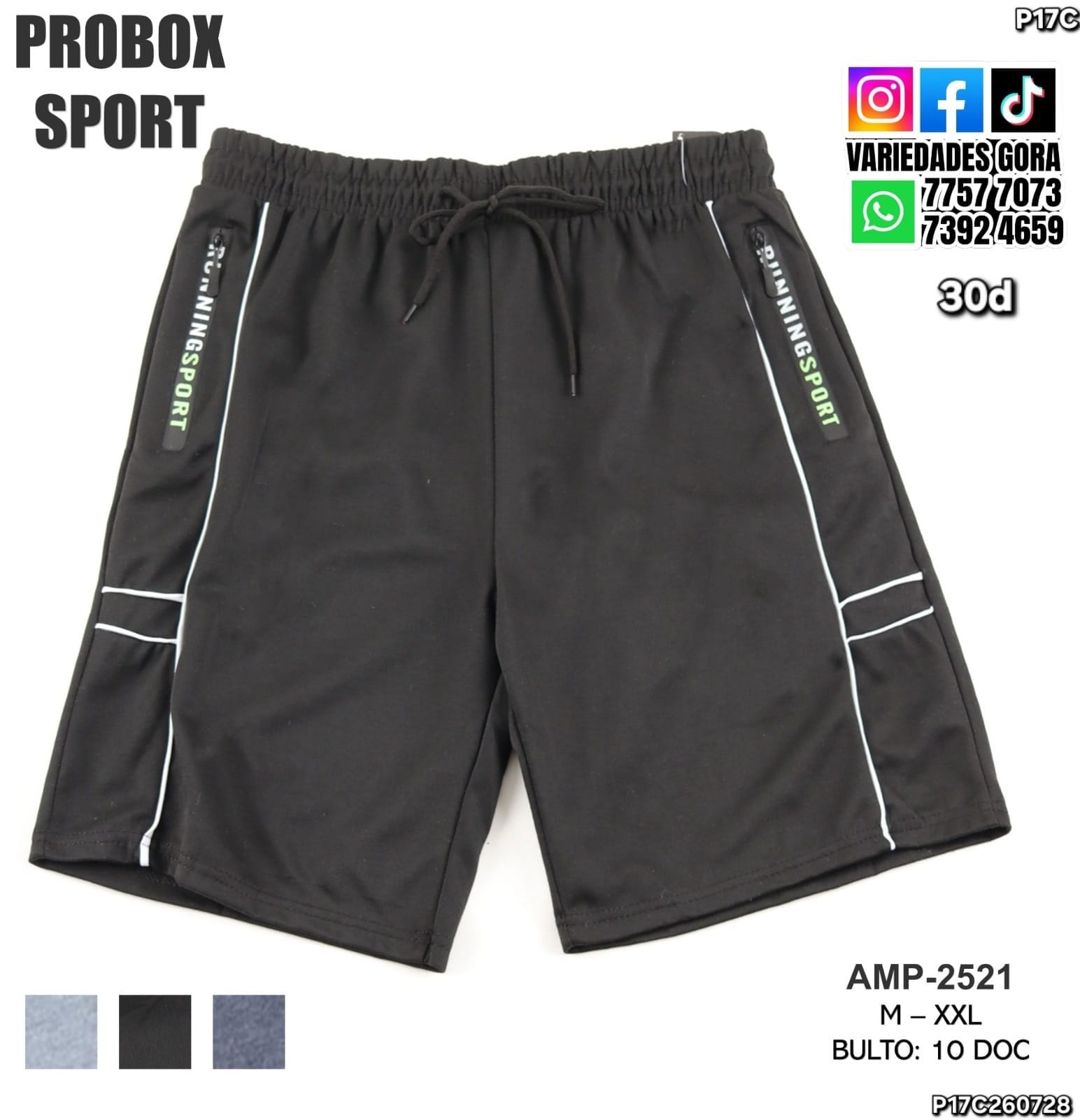 CHORT HOMBRE PROBOX SPORT P17