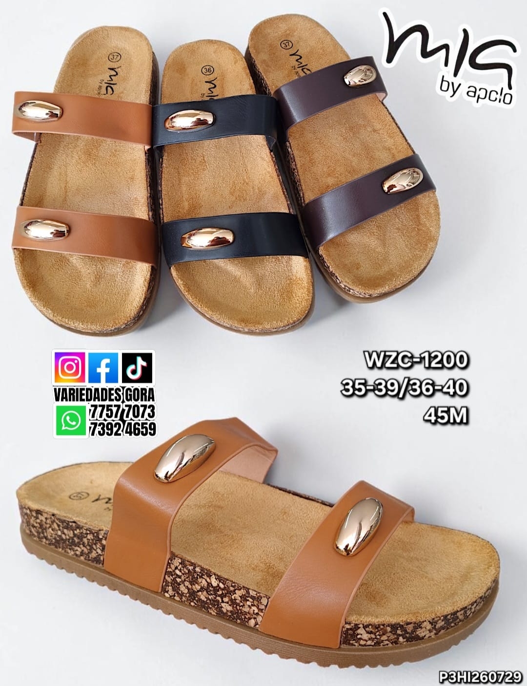 SANDALIA METER 35-40 DAMA MIA BY APOLO P3