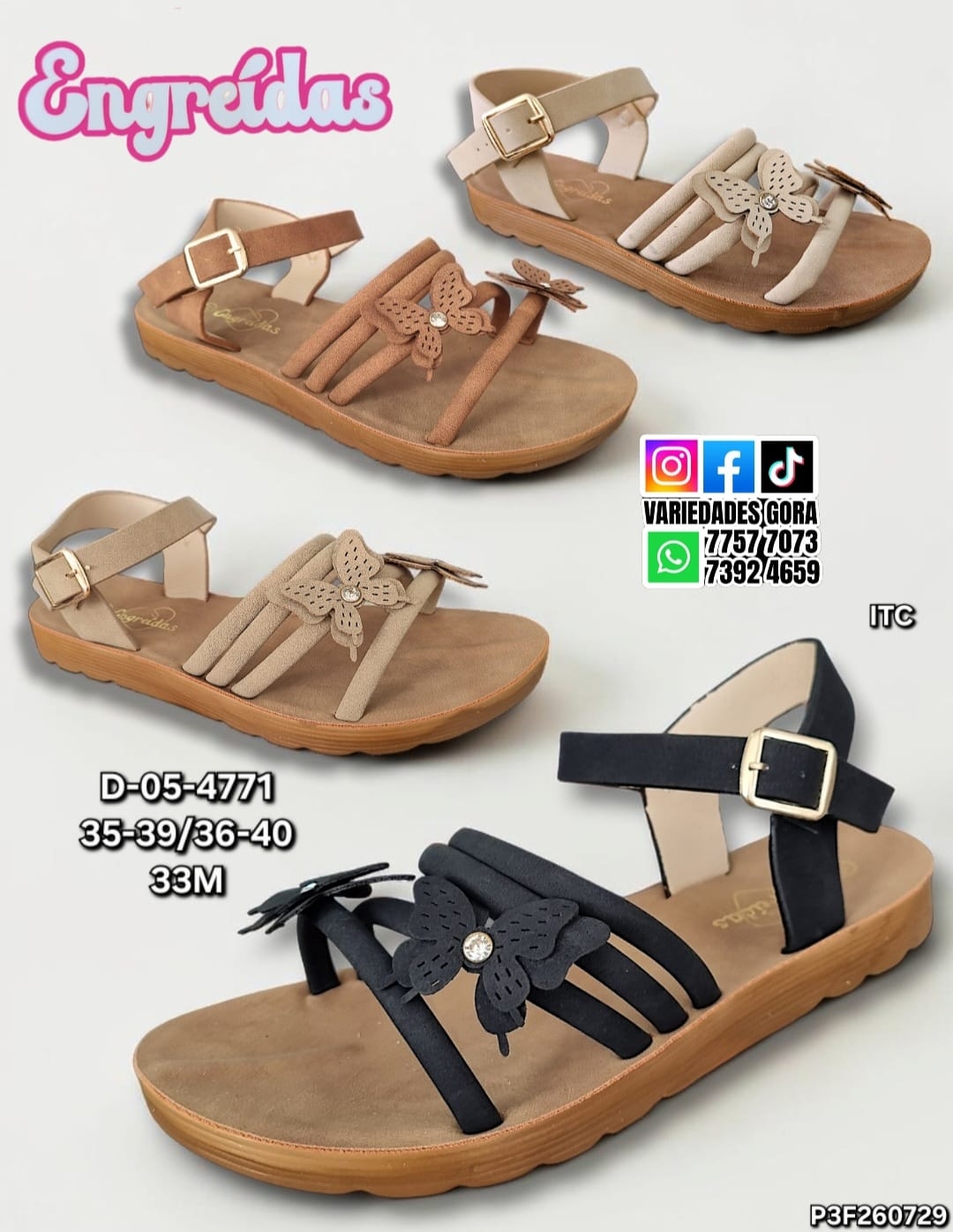 SANDALIA TALON DAMA 35-40 ENGREIDAS P3