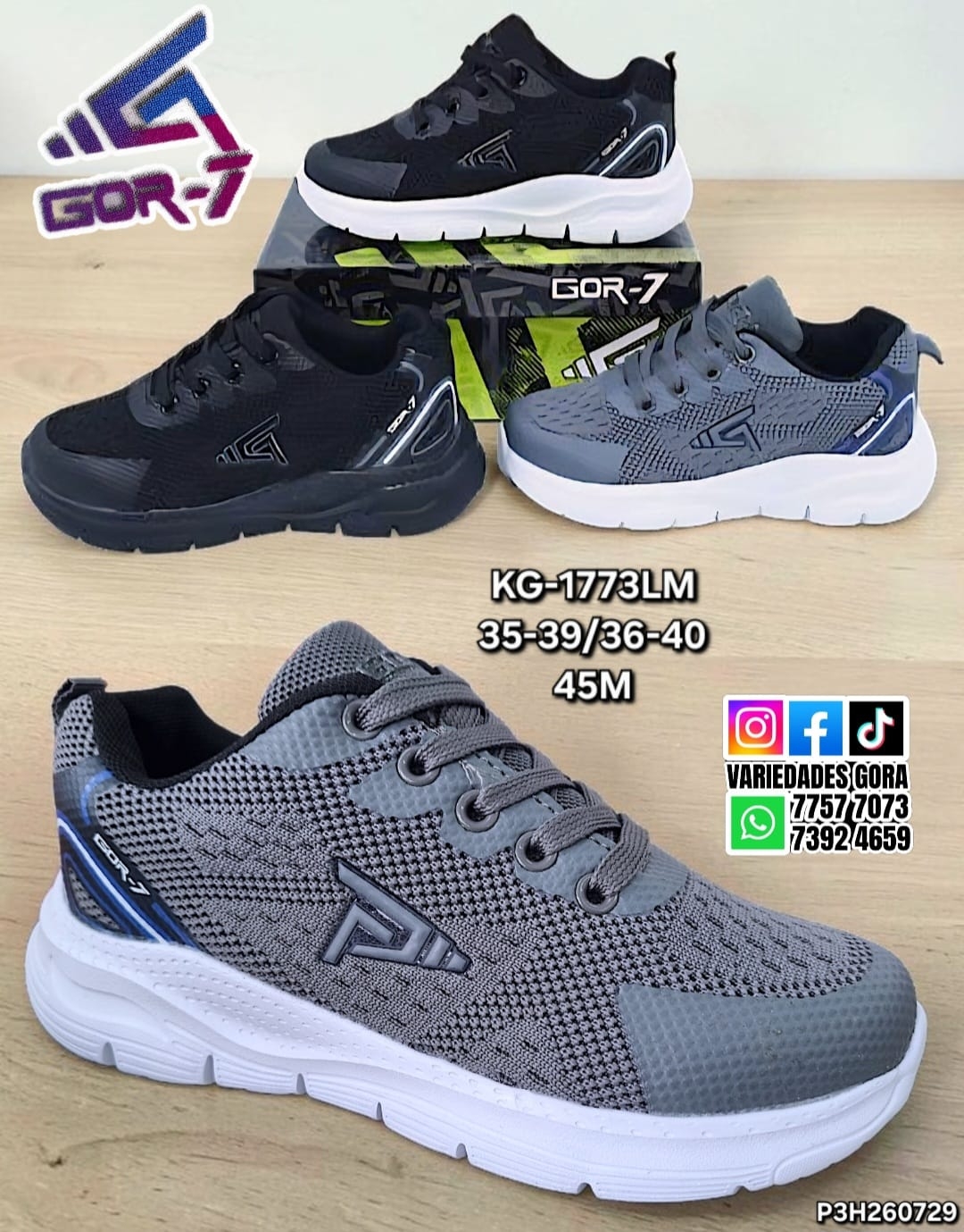 ZAPATO TENIS HOMBRE 35-40 GOR-7 P3