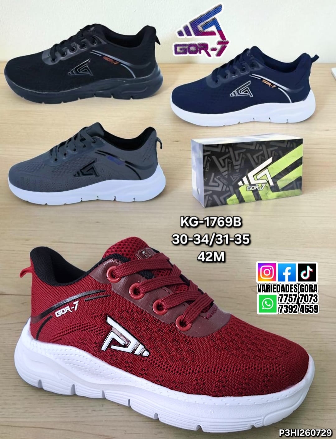 ZAPATO TENIS NIÑO 30-35 GOR-7 P3
