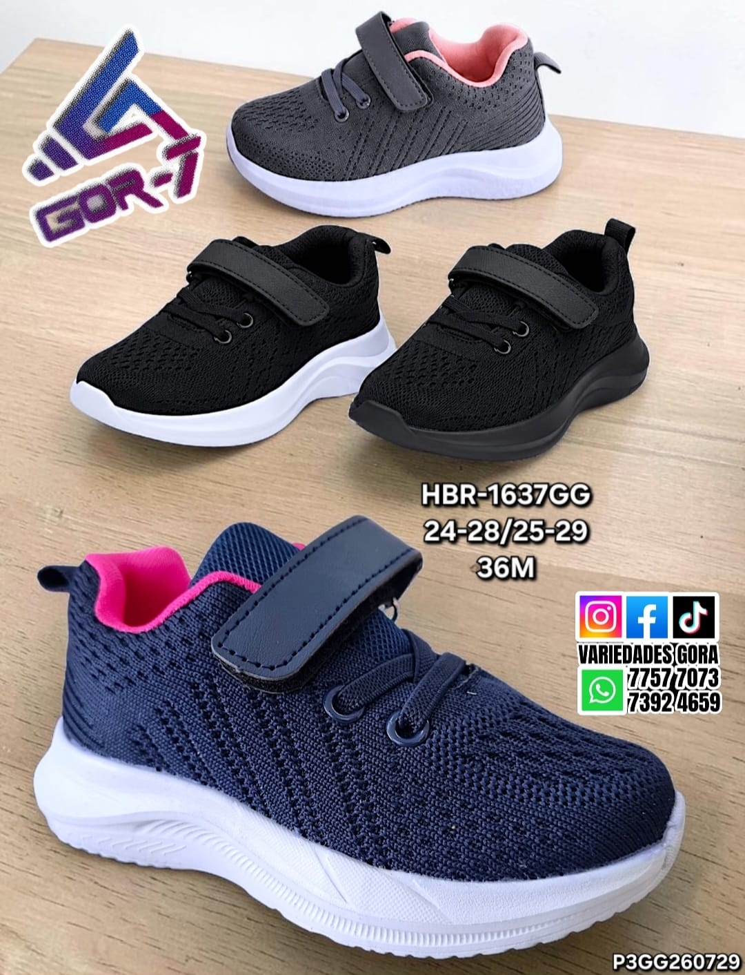 ZAPATO TENIS NIÑA 24-29 GOR-7 P3