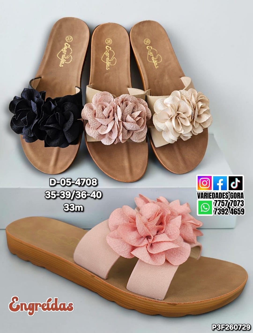 SANDALIA METER DAMA 35-40 ENGREIDAS P3