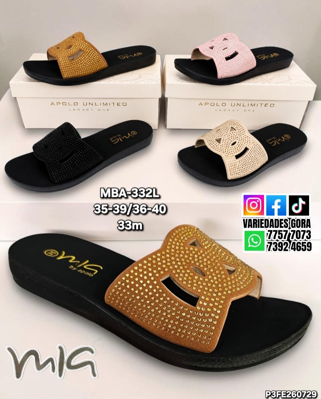 SANDALIA METER 35-40 MIA BY APOLO P3