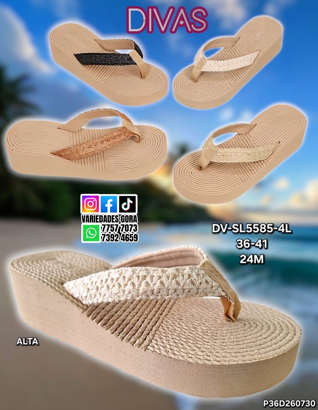 YINA DAMA DIVAS 36-41 DEDO ALTA P36